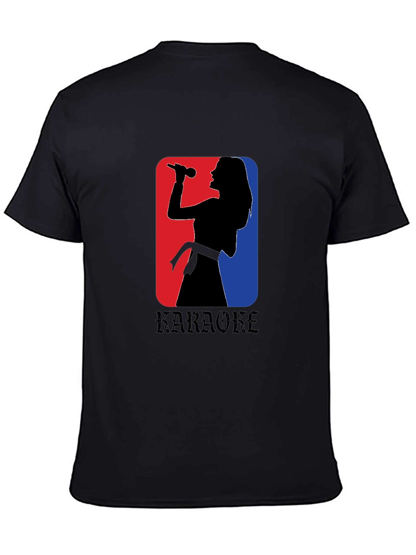 Black Karaoke Singer Graphic T-Shirt - Black view 4