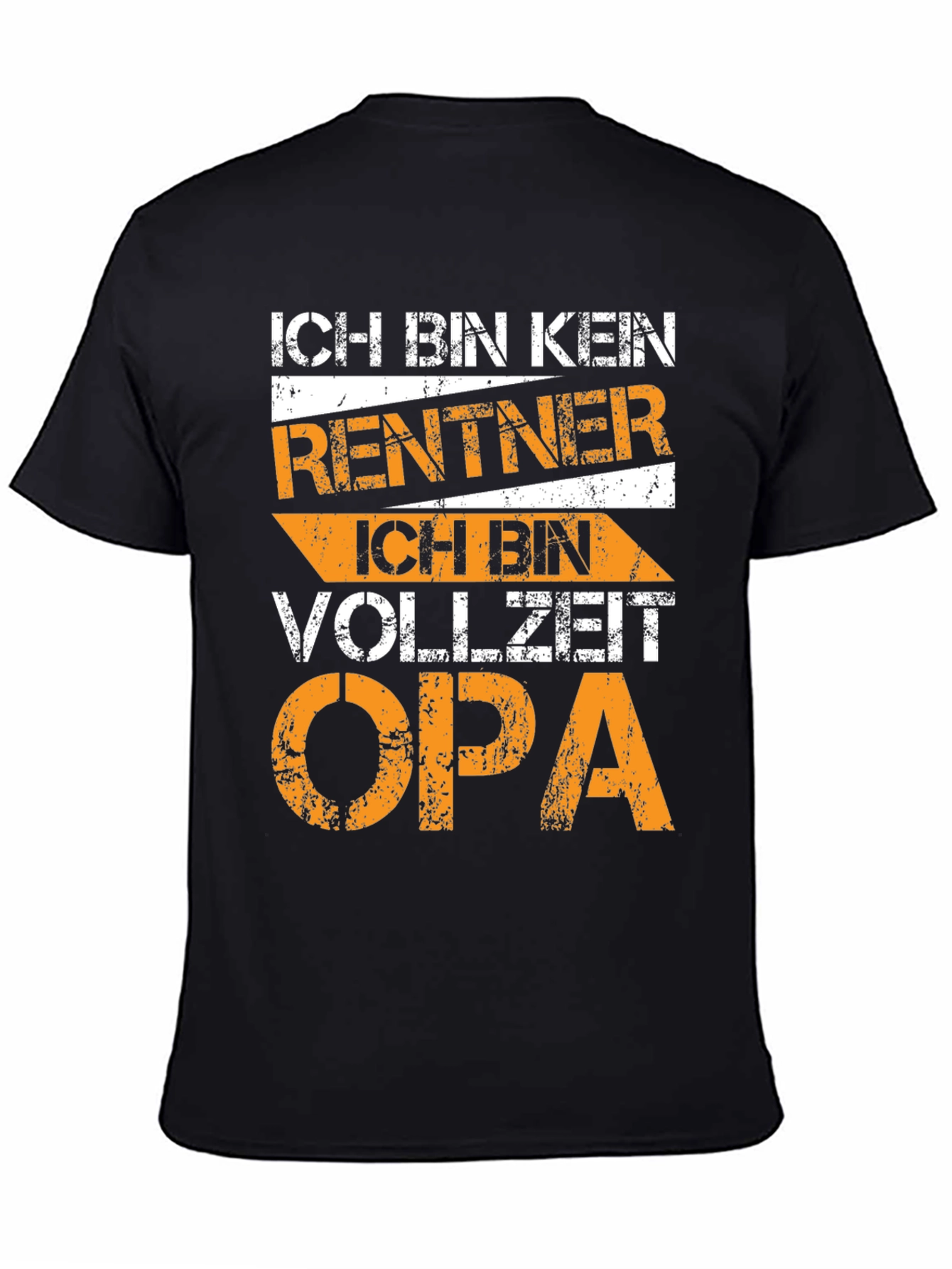 Black Funny German Grandpa T-Shirt - Full-Time Opa view 4