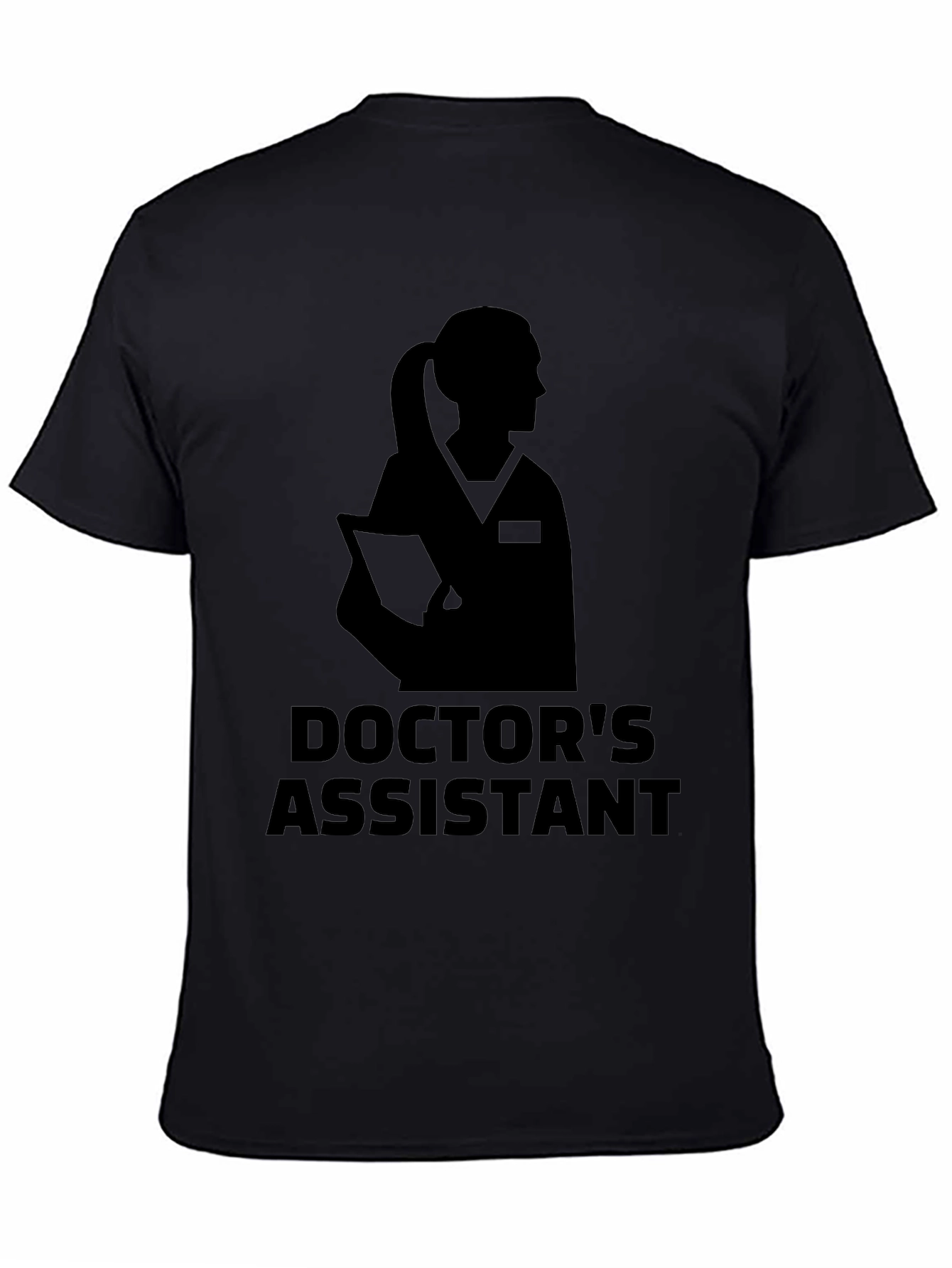 Black Doctor's Assistant Graphic T-Shirt view 4