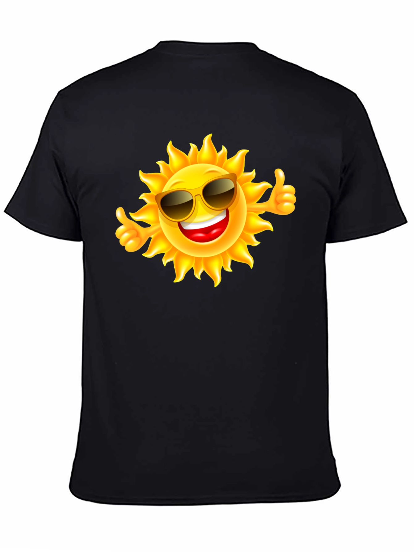 Black Sunny Vibes Black T-Shirt view 4