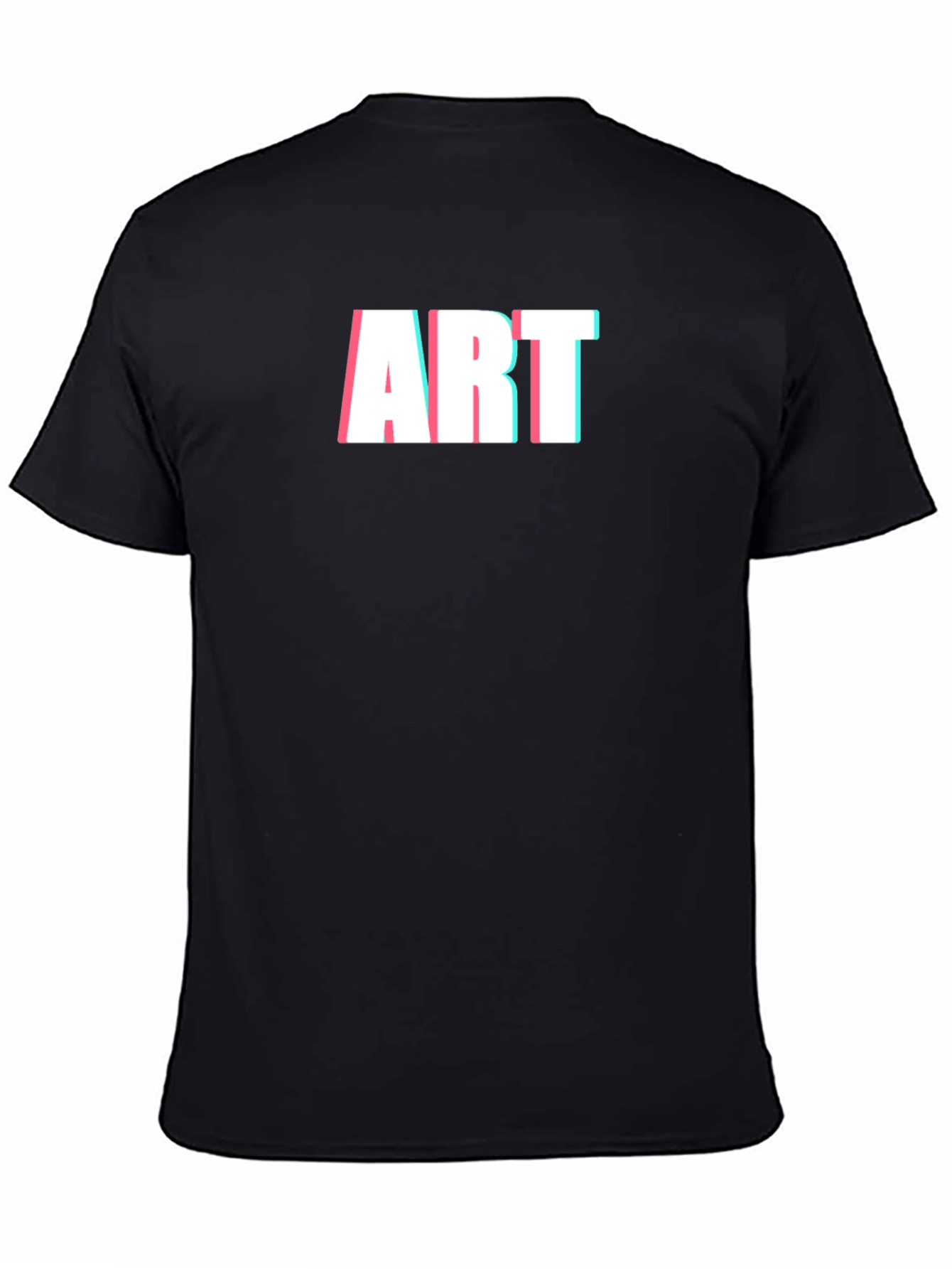 Black Art T-Shirt - Modern Glitch Style Tee view 4