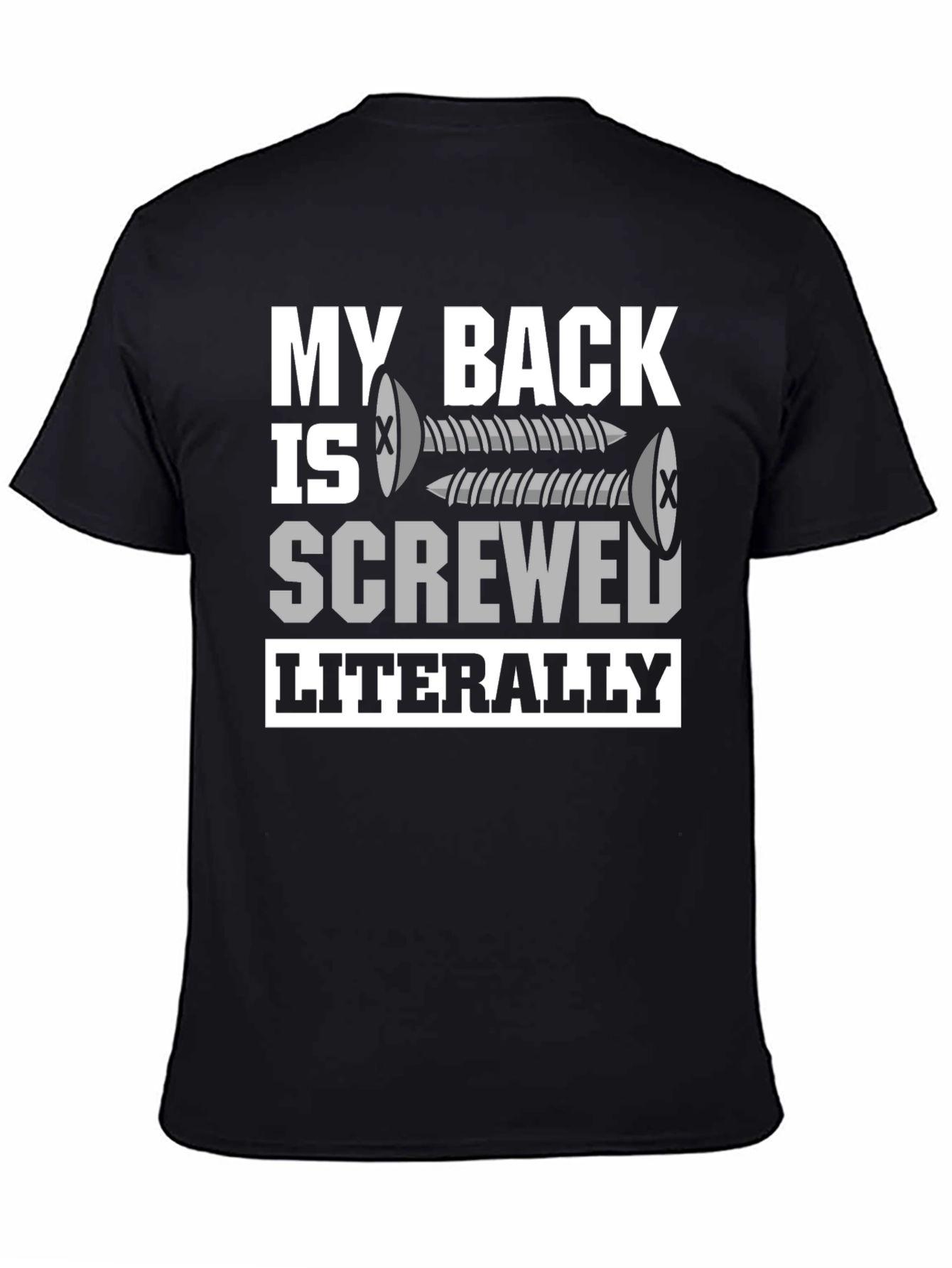 Black My Back is Screwed T-Shirt view 4