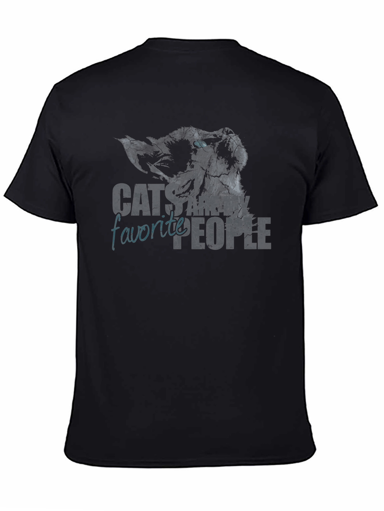 Black Cats Are My Favorite People Black Graphic Tee view 4
