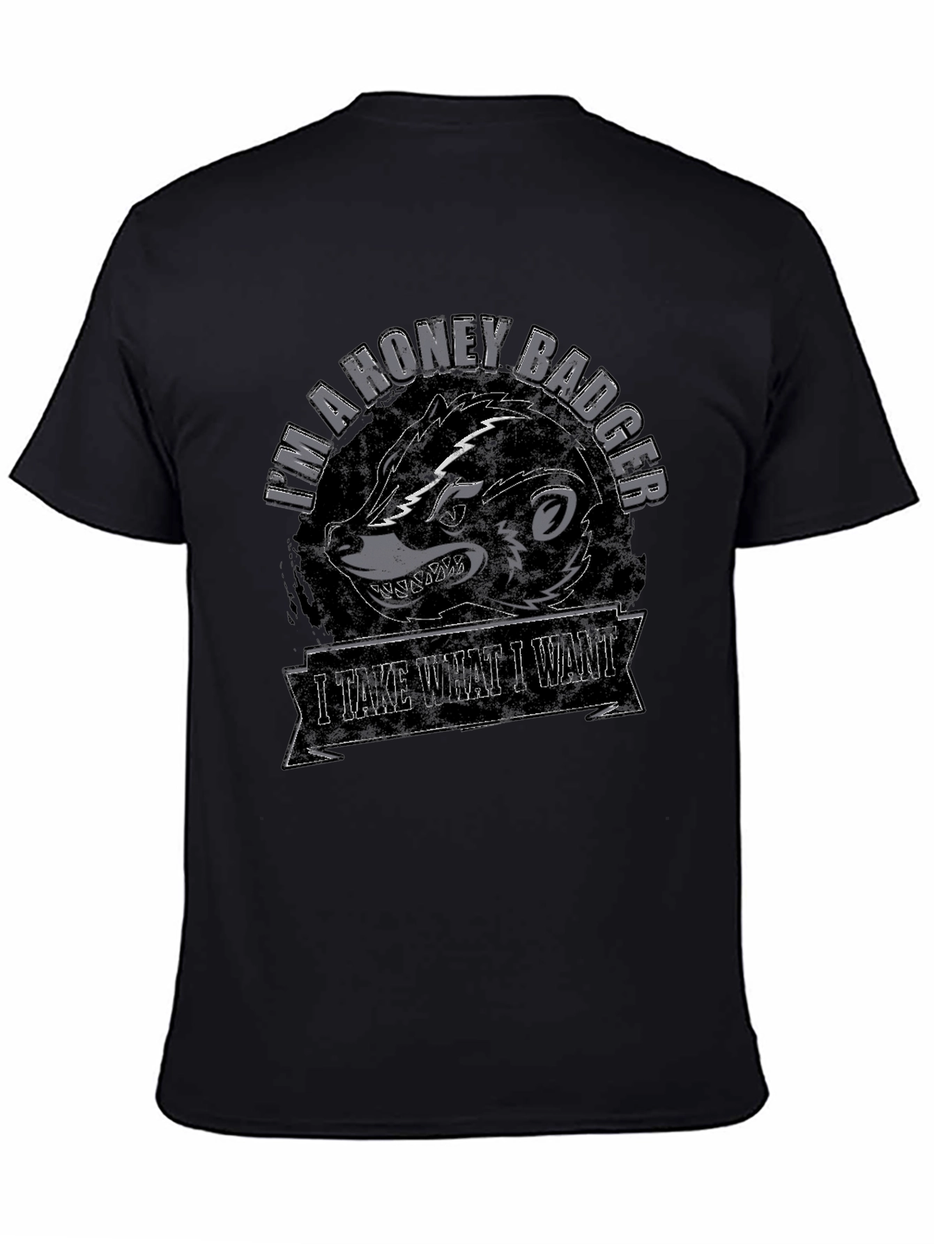 Black Honey Badger Graphic T-Shirt - I Take What I Want view 4