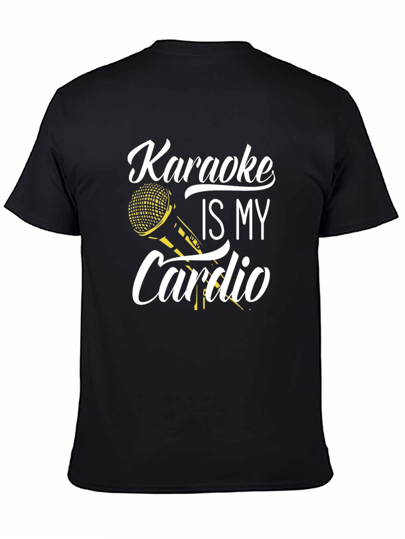 Black Karaoke Is My Cardio Graphic Tee view 4