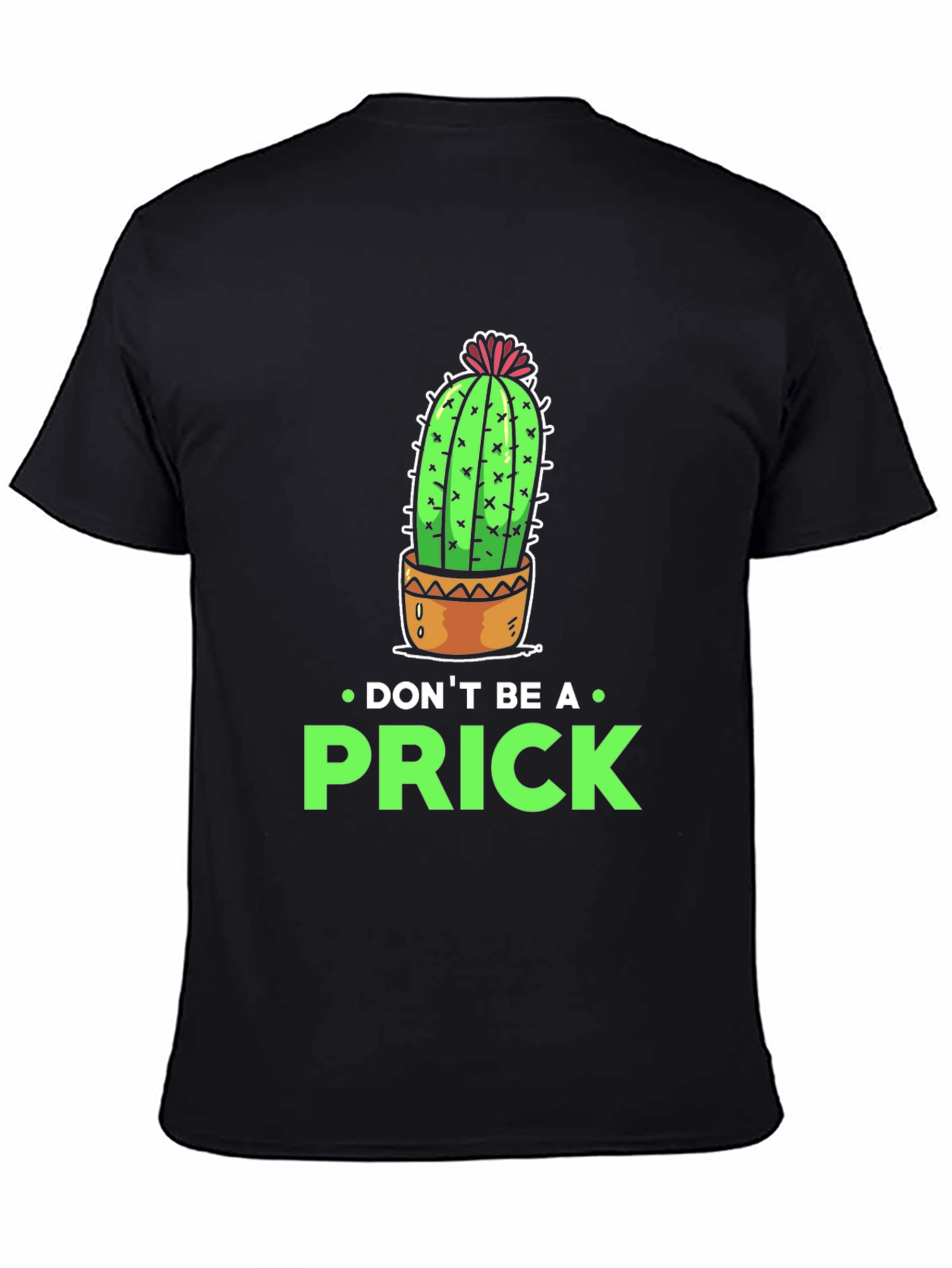 Black Don't Be a Prick Cactus Graphic T-Shirt view 4