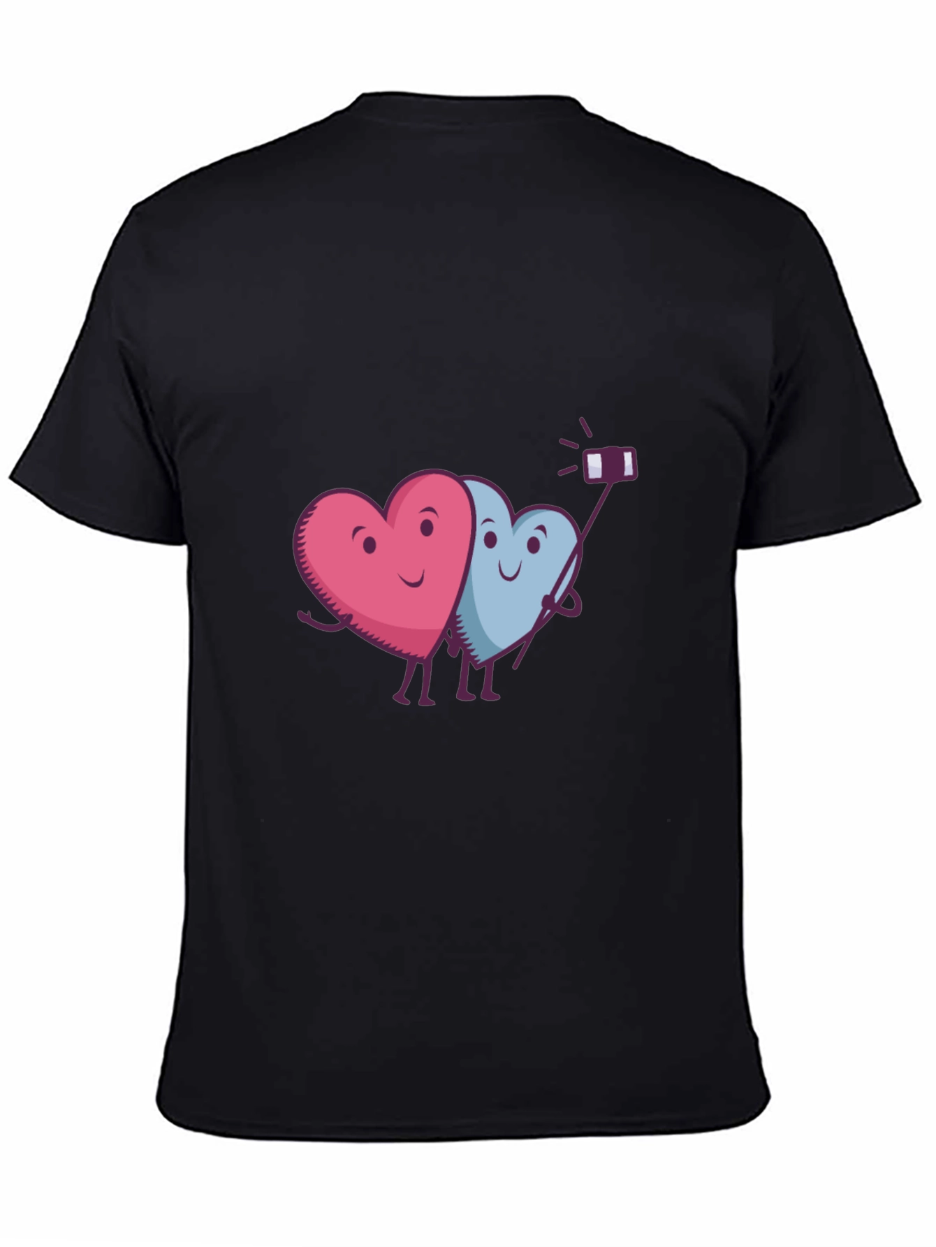 Black Heart Selfie Graphic T-Shirt - Cute & Trendy view 4