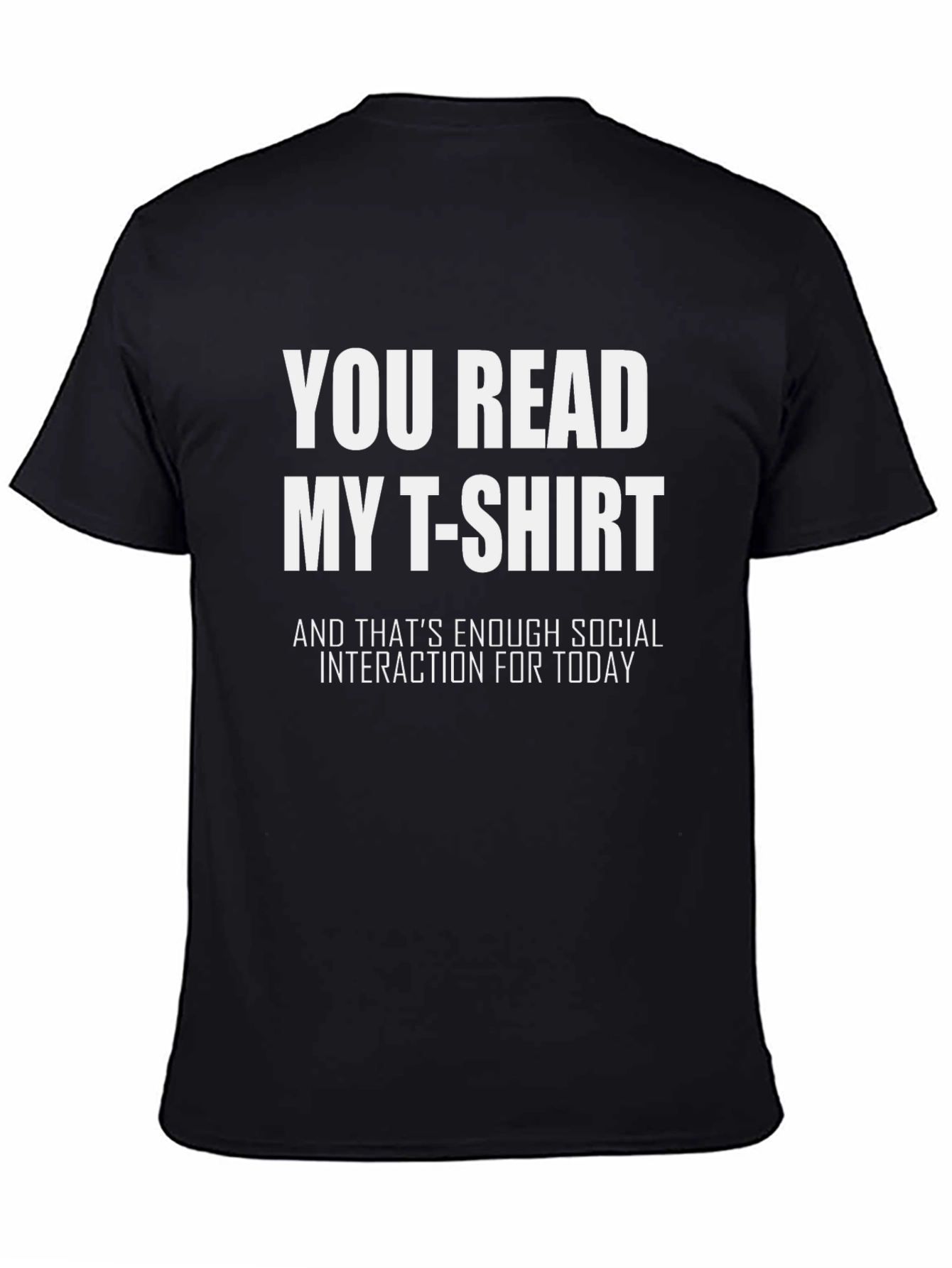 Black Funny Introvert T-Shirt - Social Interaction Tee view 4