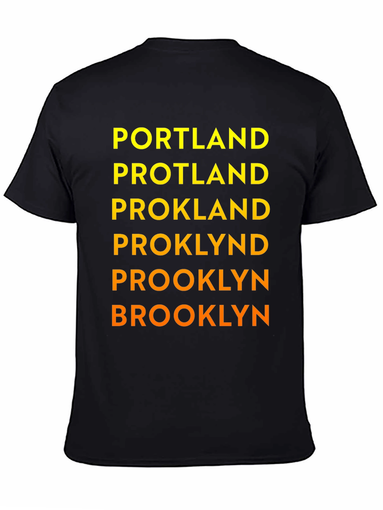 Black Funny Wordplay Graphic Tee - Portland, Brooklyn view 4