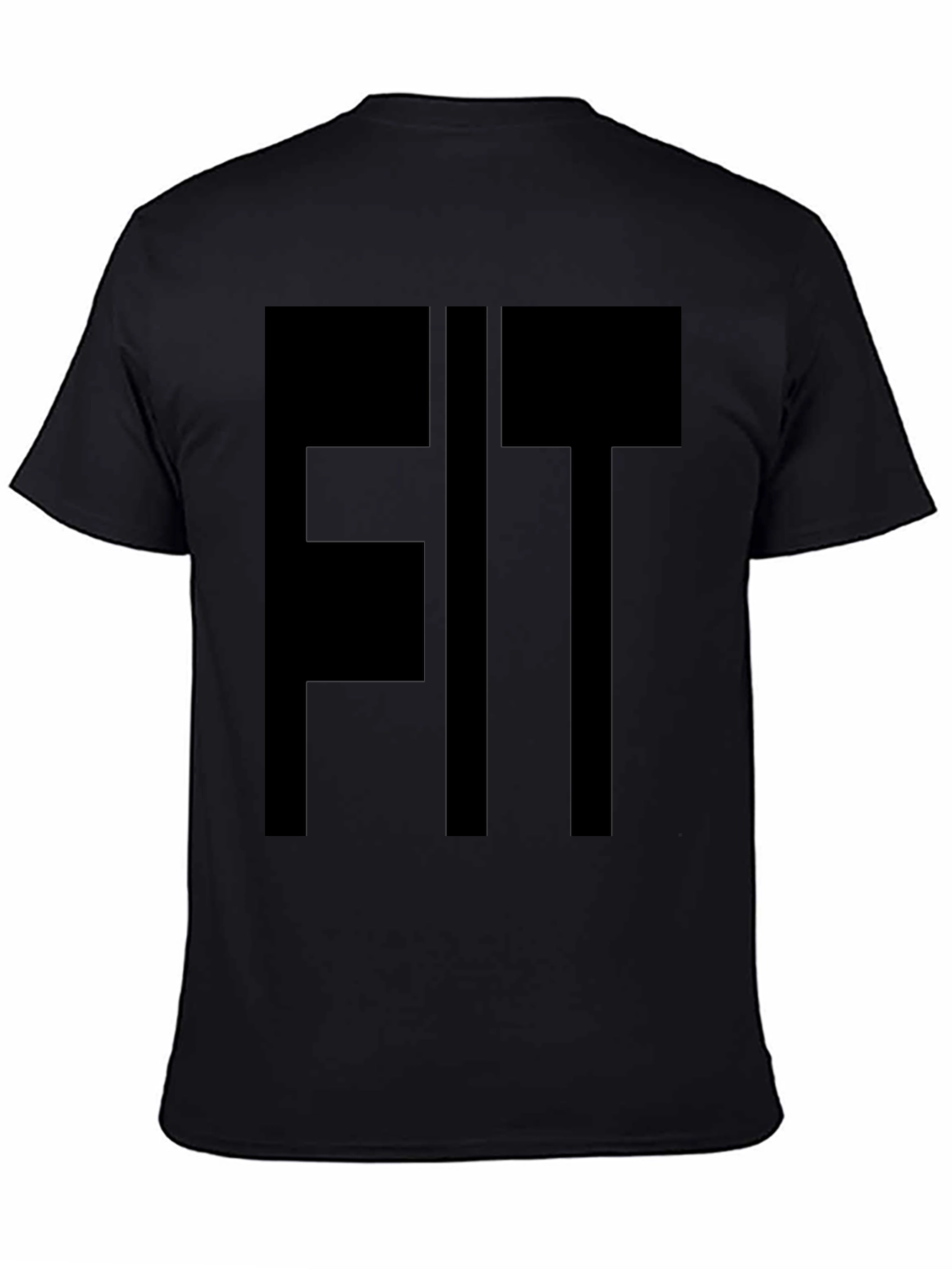 Black FIT Graphic Tee - Black Cotton Blend view 4