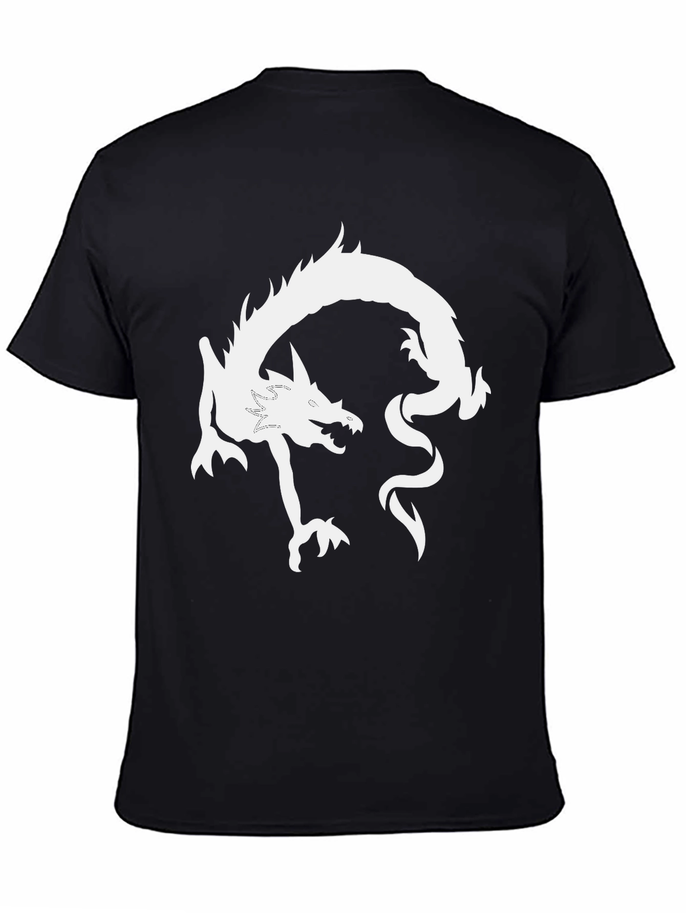 Black Dragon Graphic Tee - Black Cotton Blend Shirt view 4