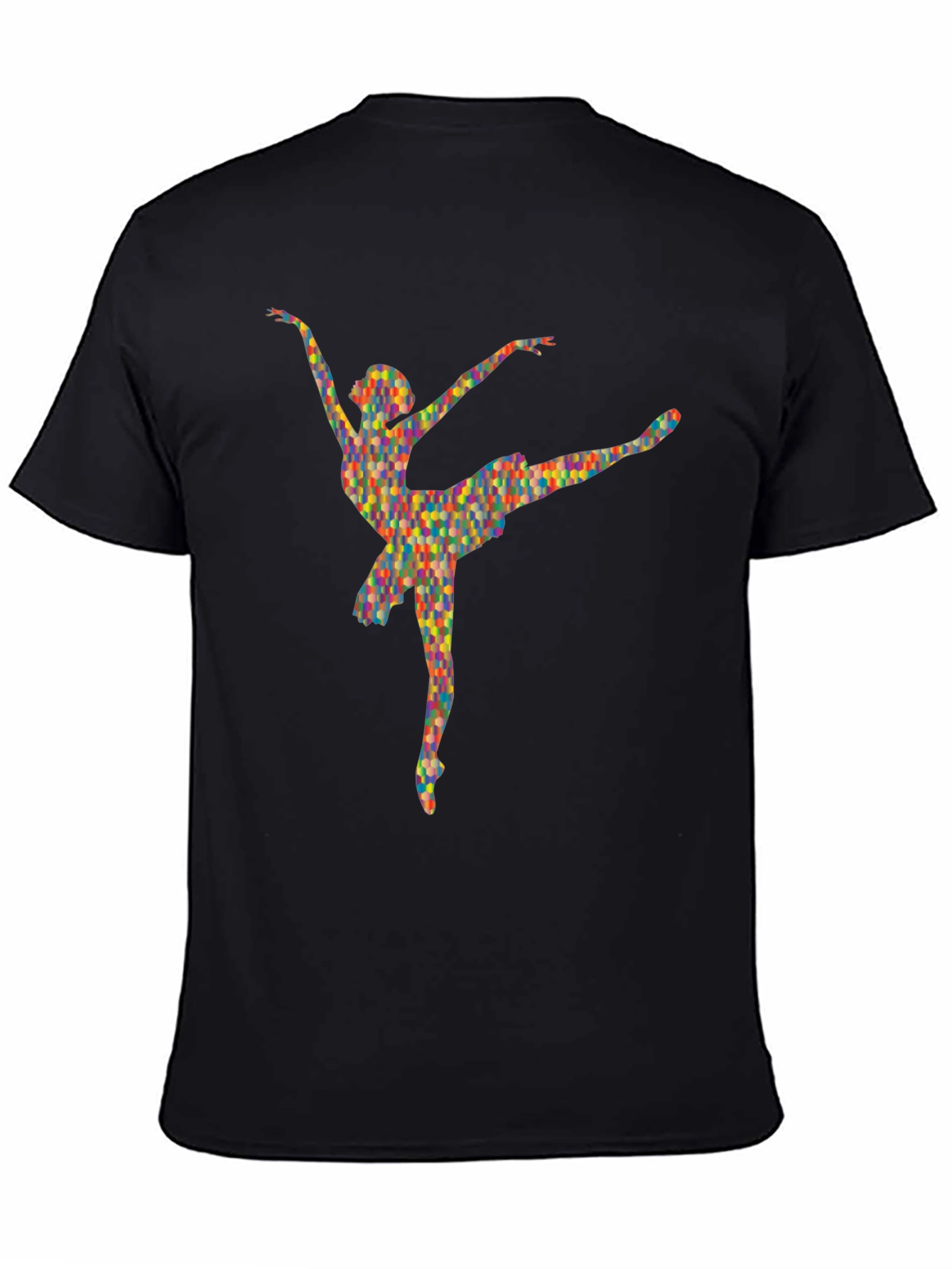 Black Geometric Ballerina Black T-Shirt view 4