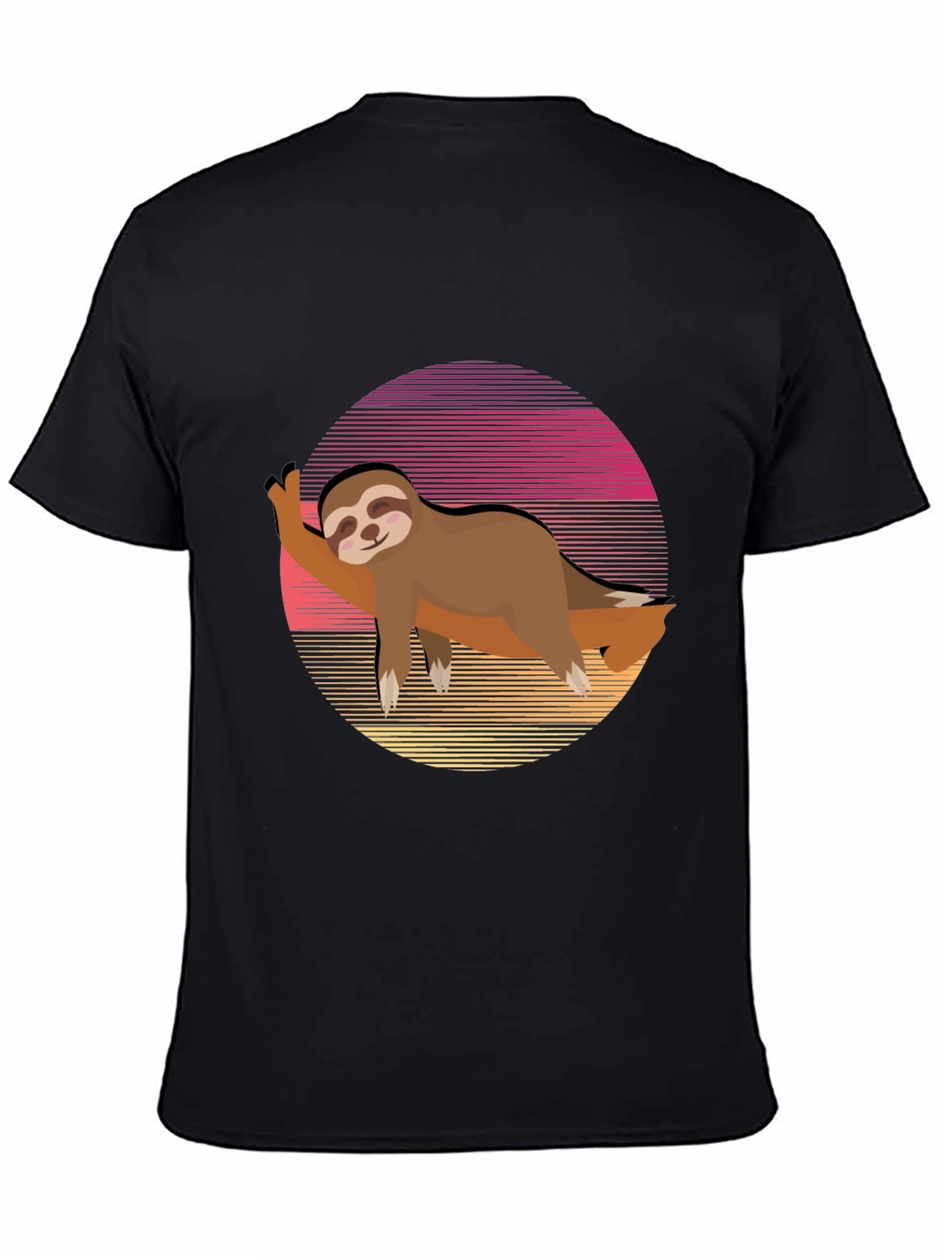 Black Sloth Sunset Graphic Tee - Relaxed Style view 4