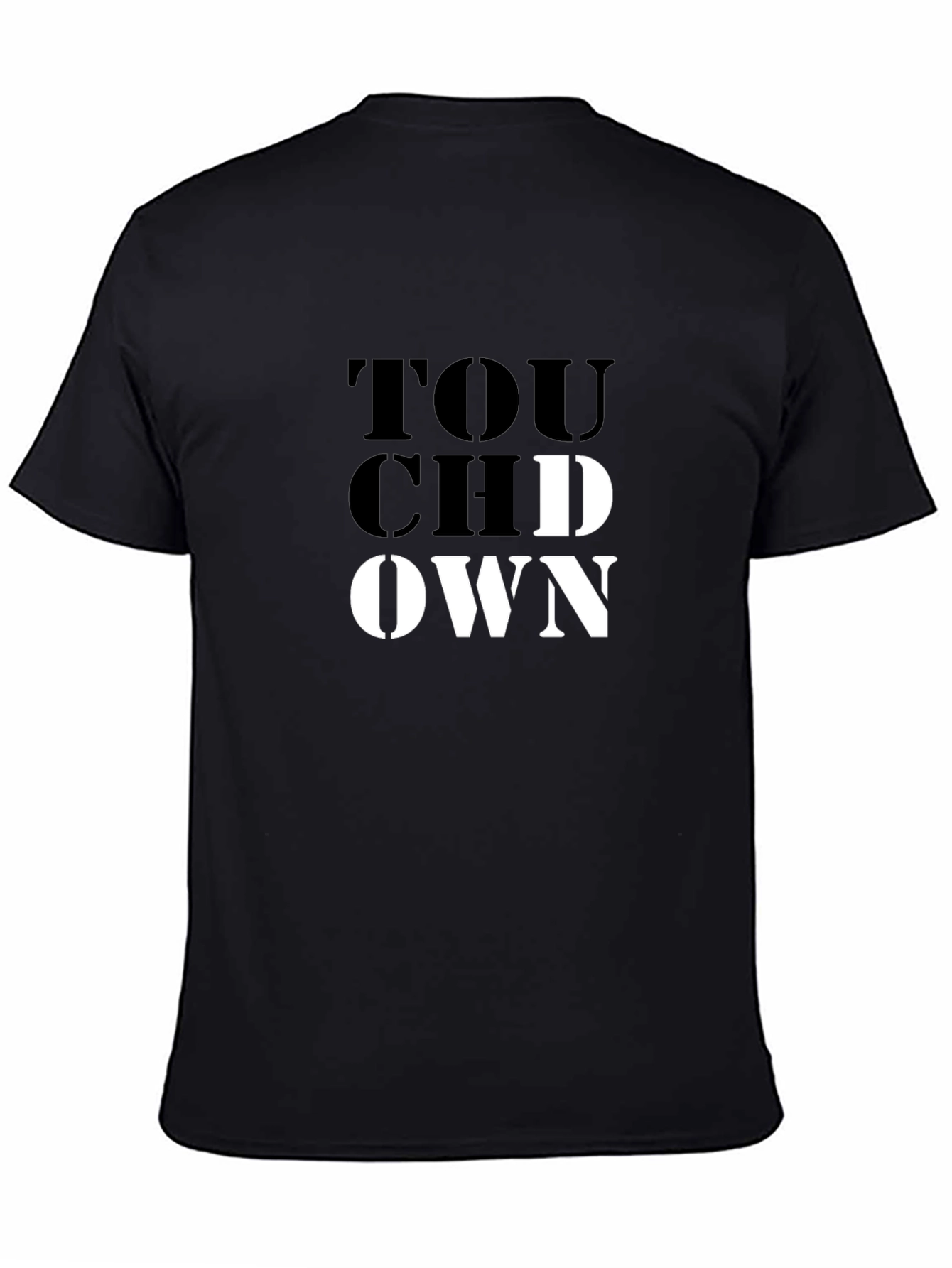 Black Touchdown Graphic Tee - Black Short Sleeve T-Shirt view 4