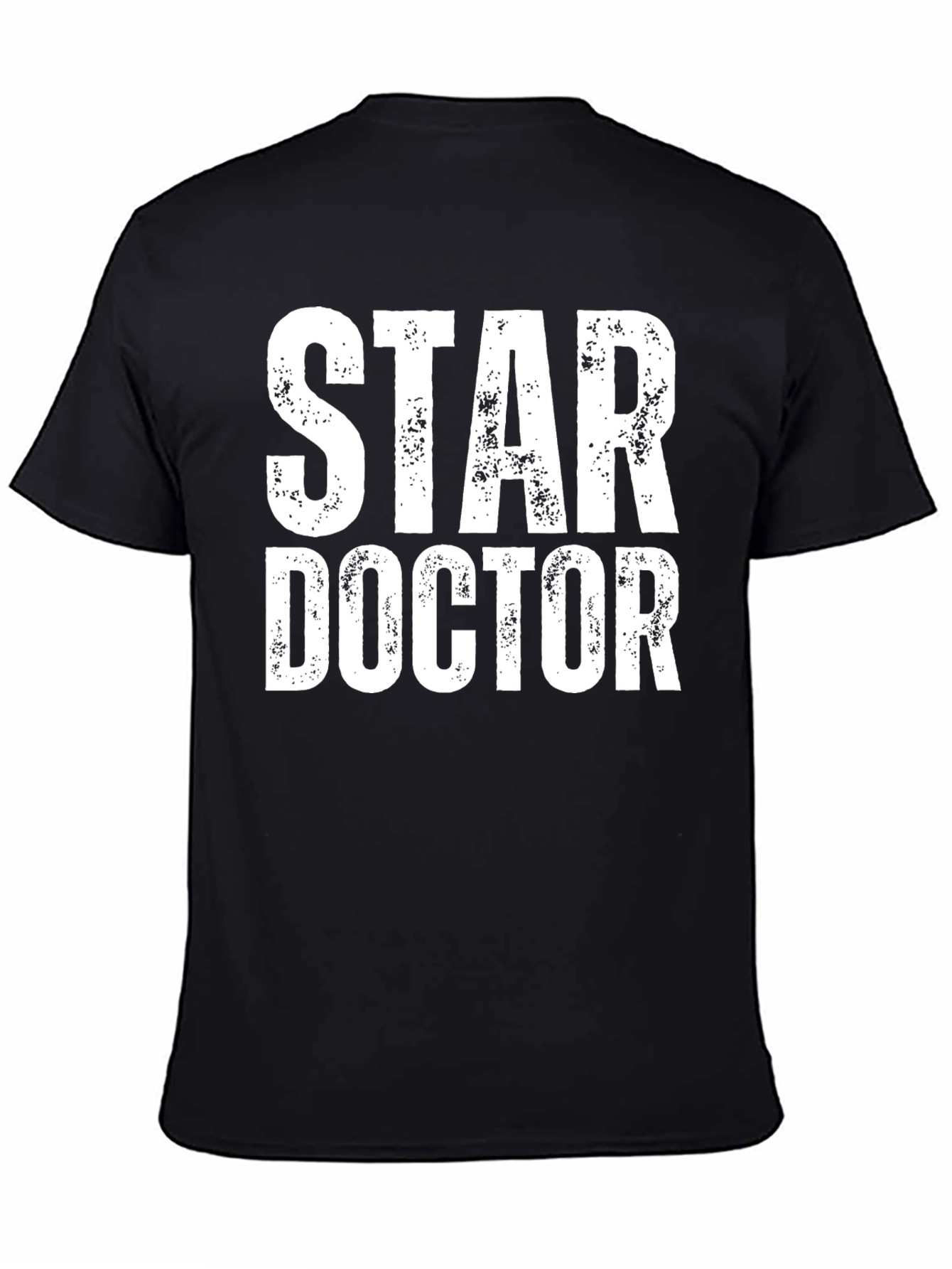 Black Star Doctor Graphic T-Shirt - Black Cotton Blend view 4
