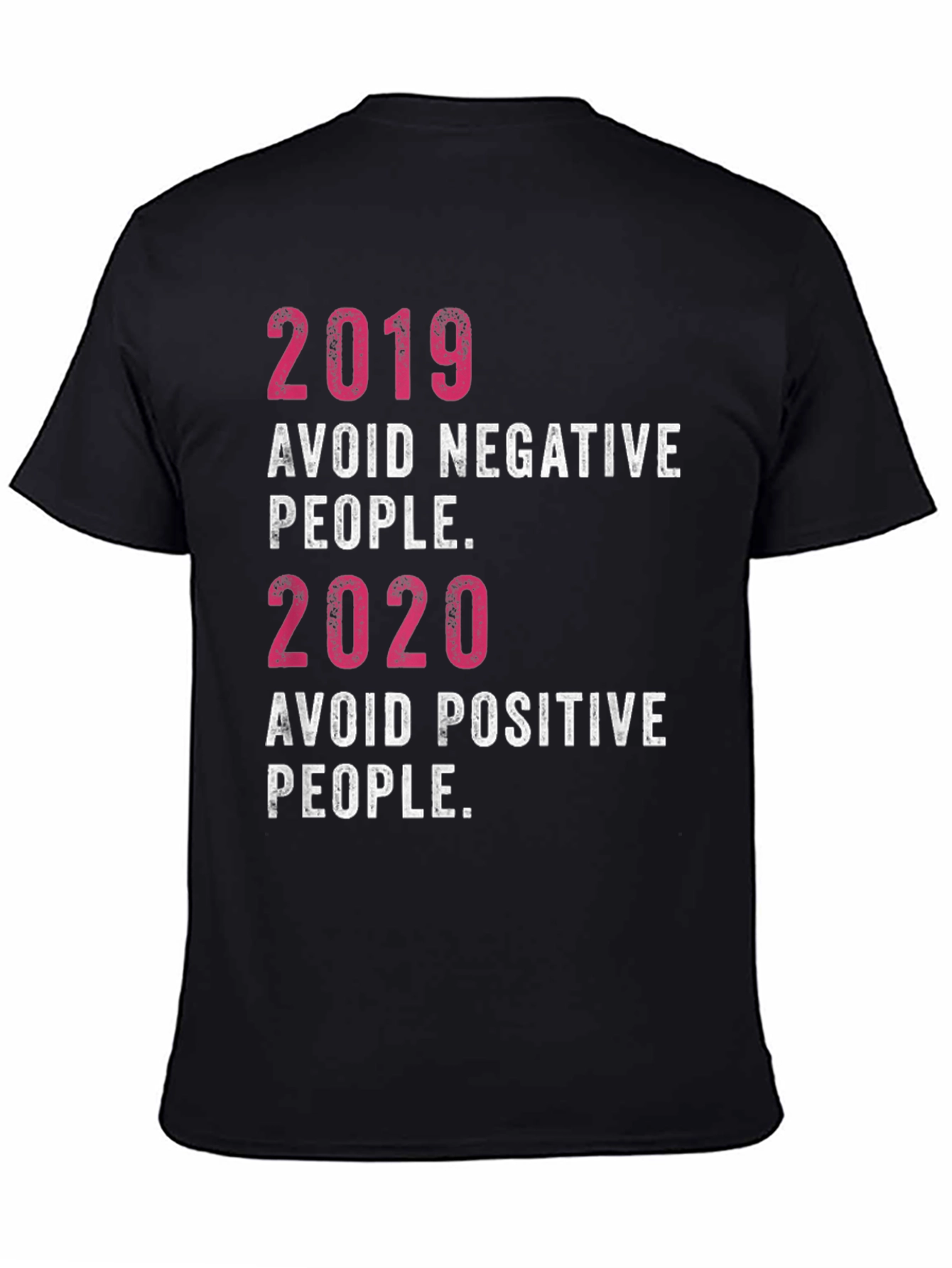 Black Avoid People Funny Graphic T-Shirt view 4