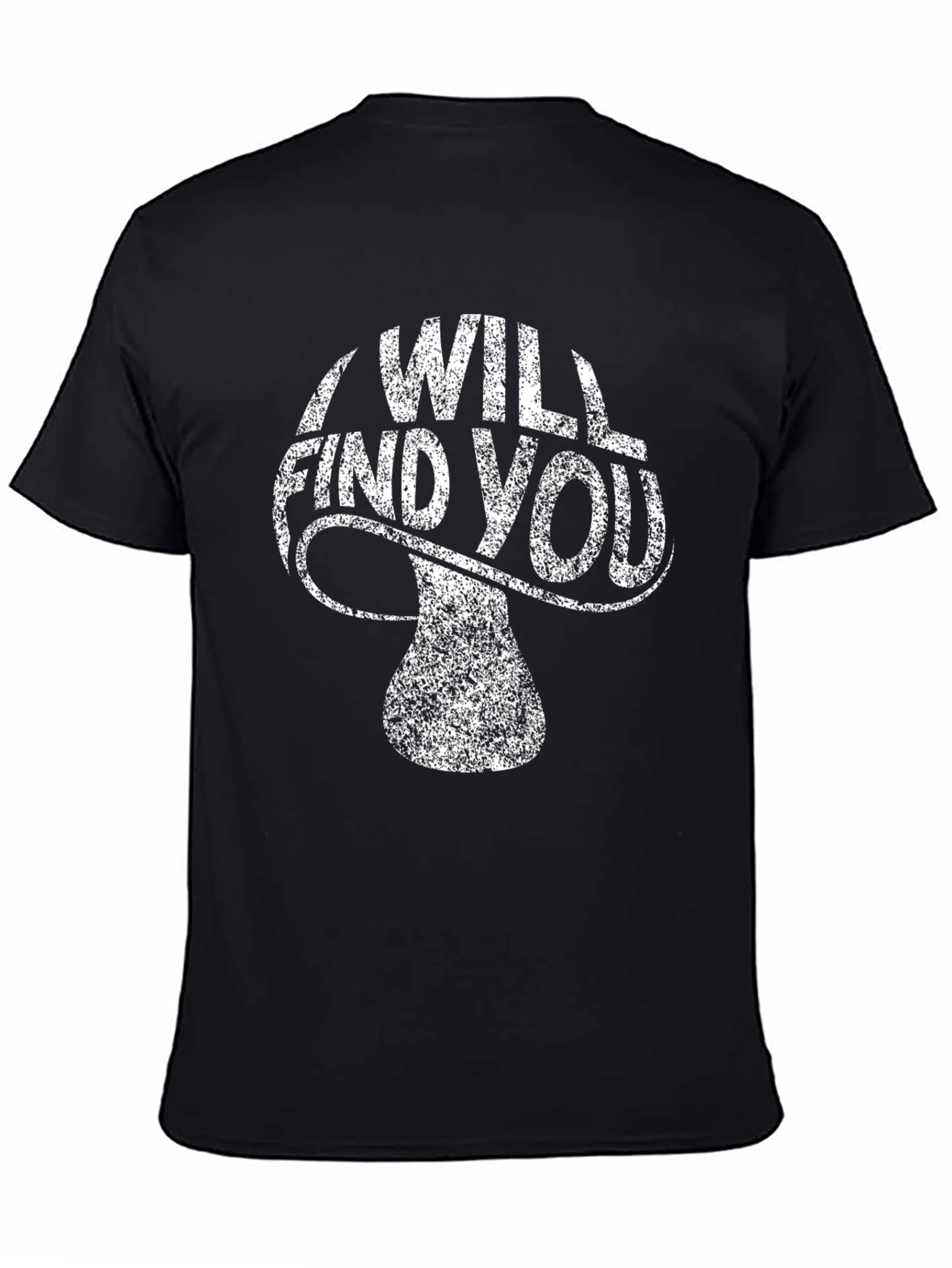 Black I Will Find You Mushroom Graphic Tee view 4