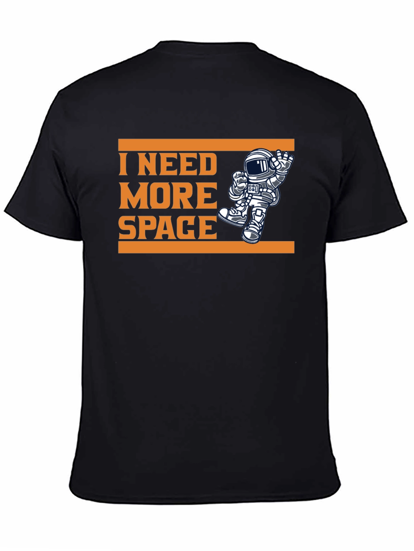 Black I Need More Space Graphic Tee Astronaut Shirt view 4