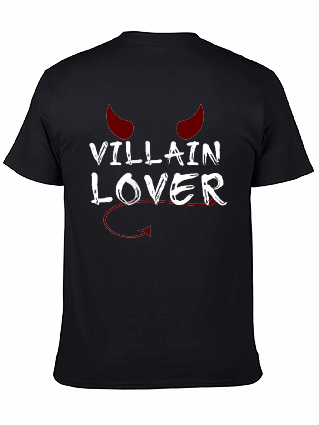 Black Villain Lover Graphic T-Shirt - Black view 4