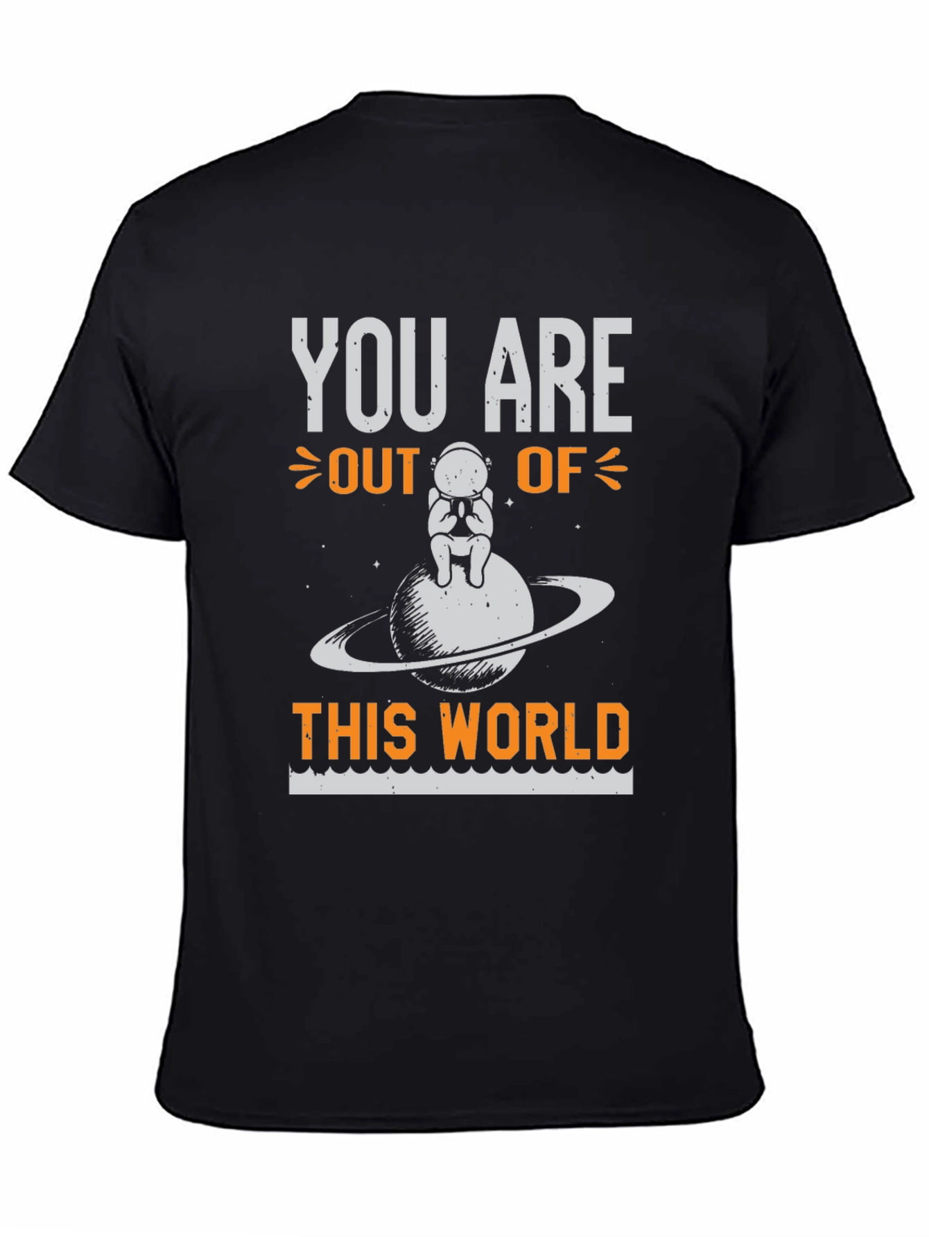 Black Out of This World Graphic Tee - Space Humor T-Shirt view 4