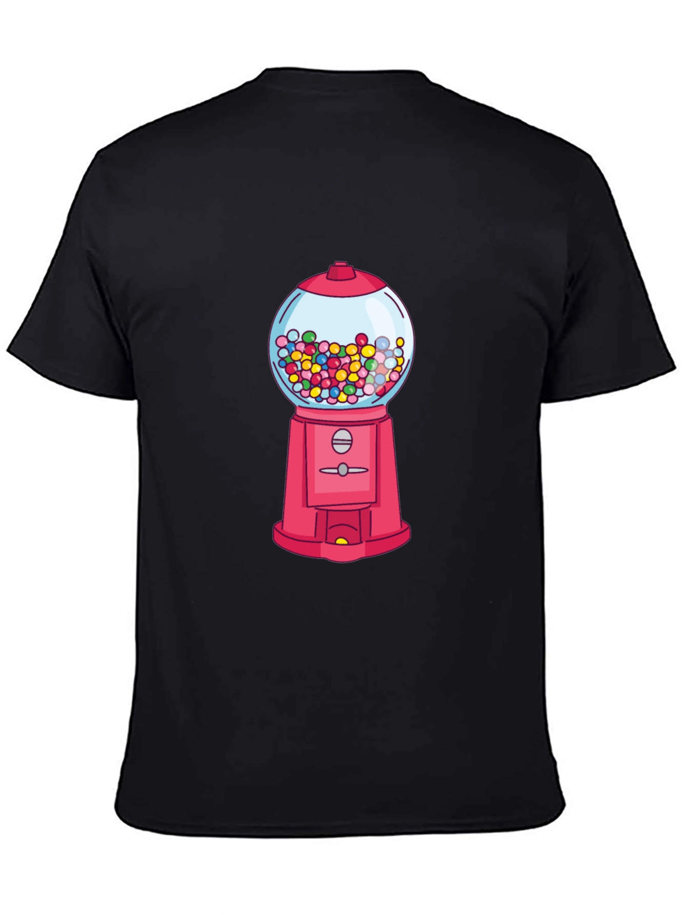 Black Gumball Machine Graphic Tee - Novelty Design T-Shirt view 4