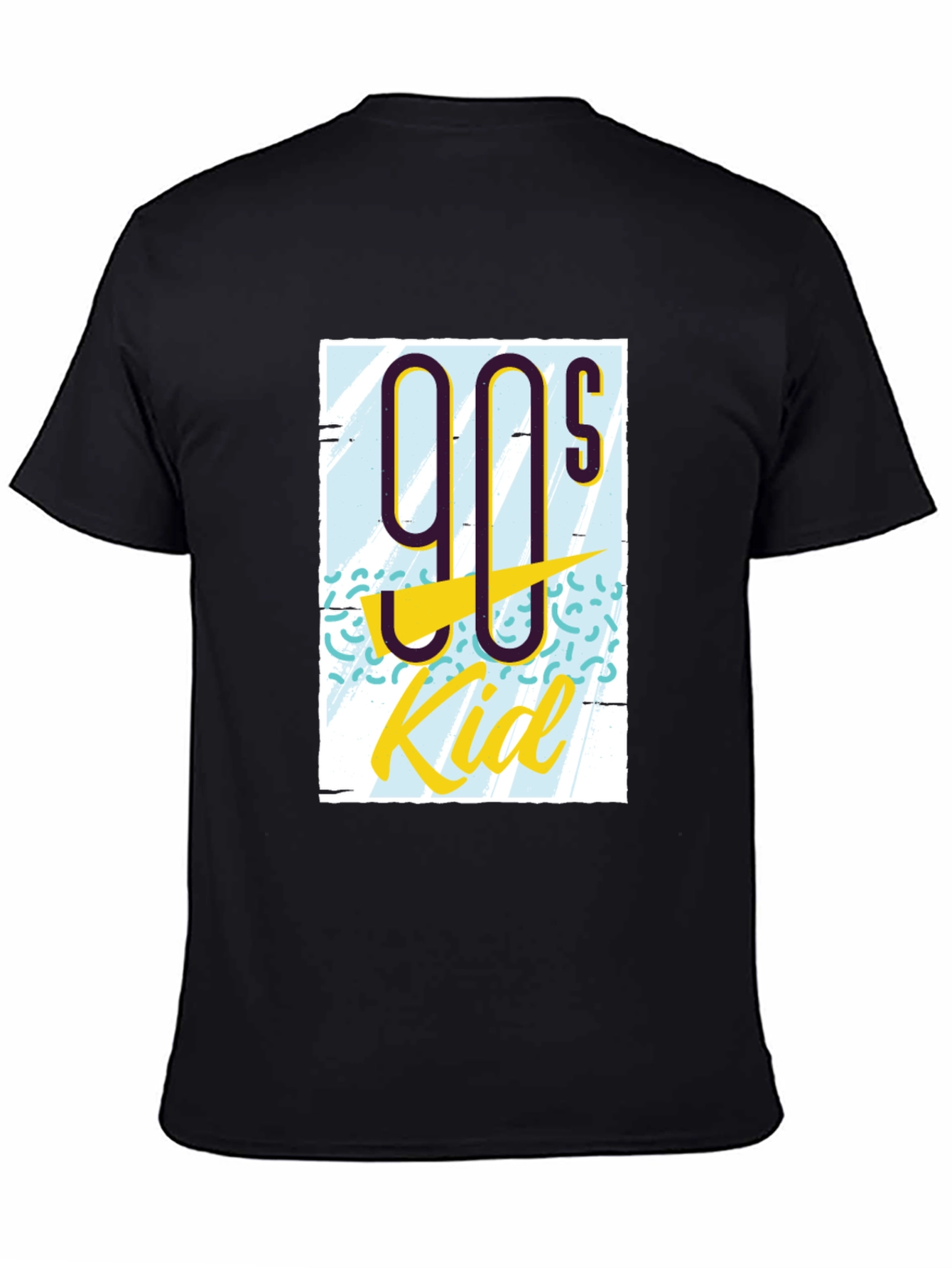 Black 90s Kid Graphic Tee - Retro Style view 4