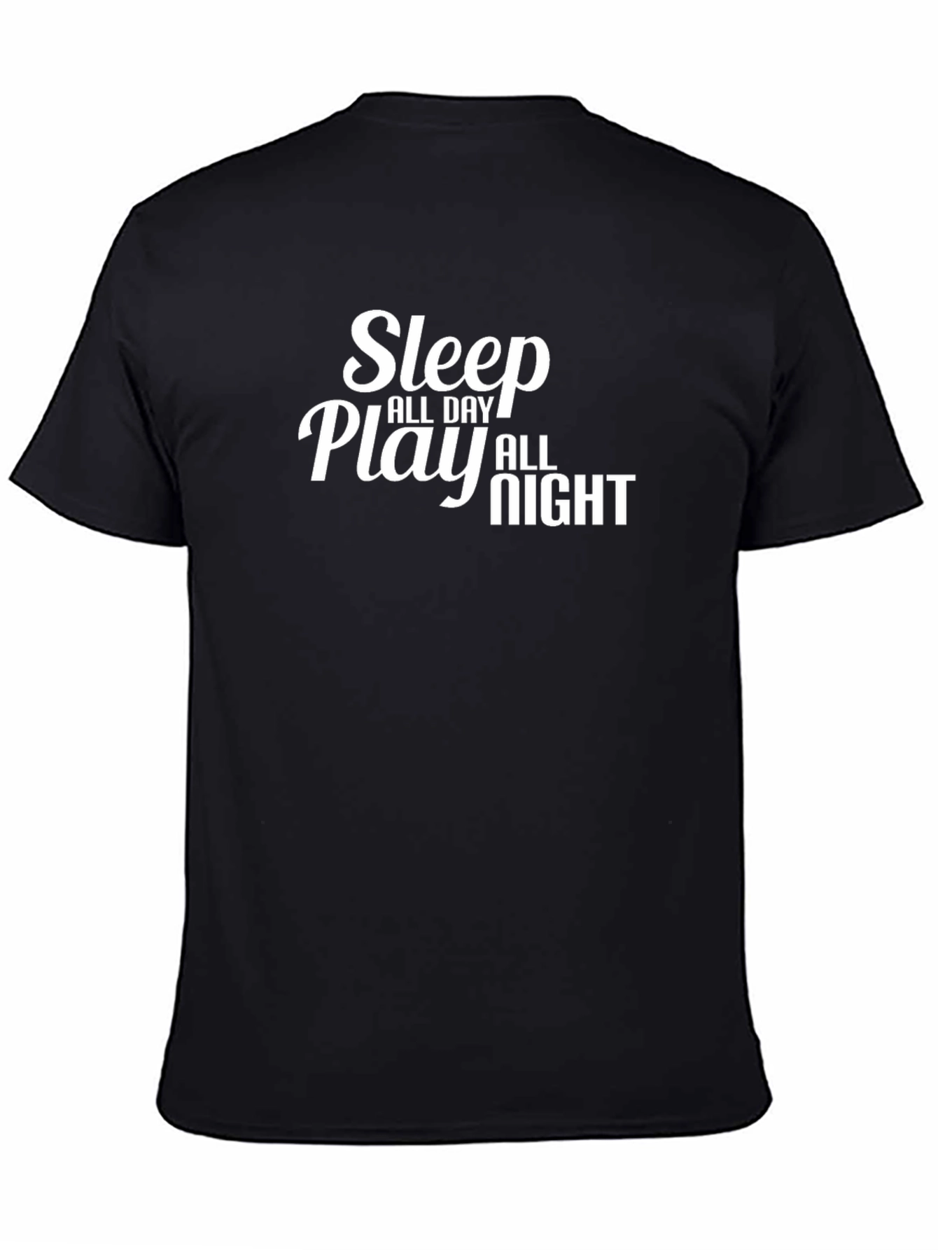 Black Sleep All Day Play All Night Graphic Tee view 4