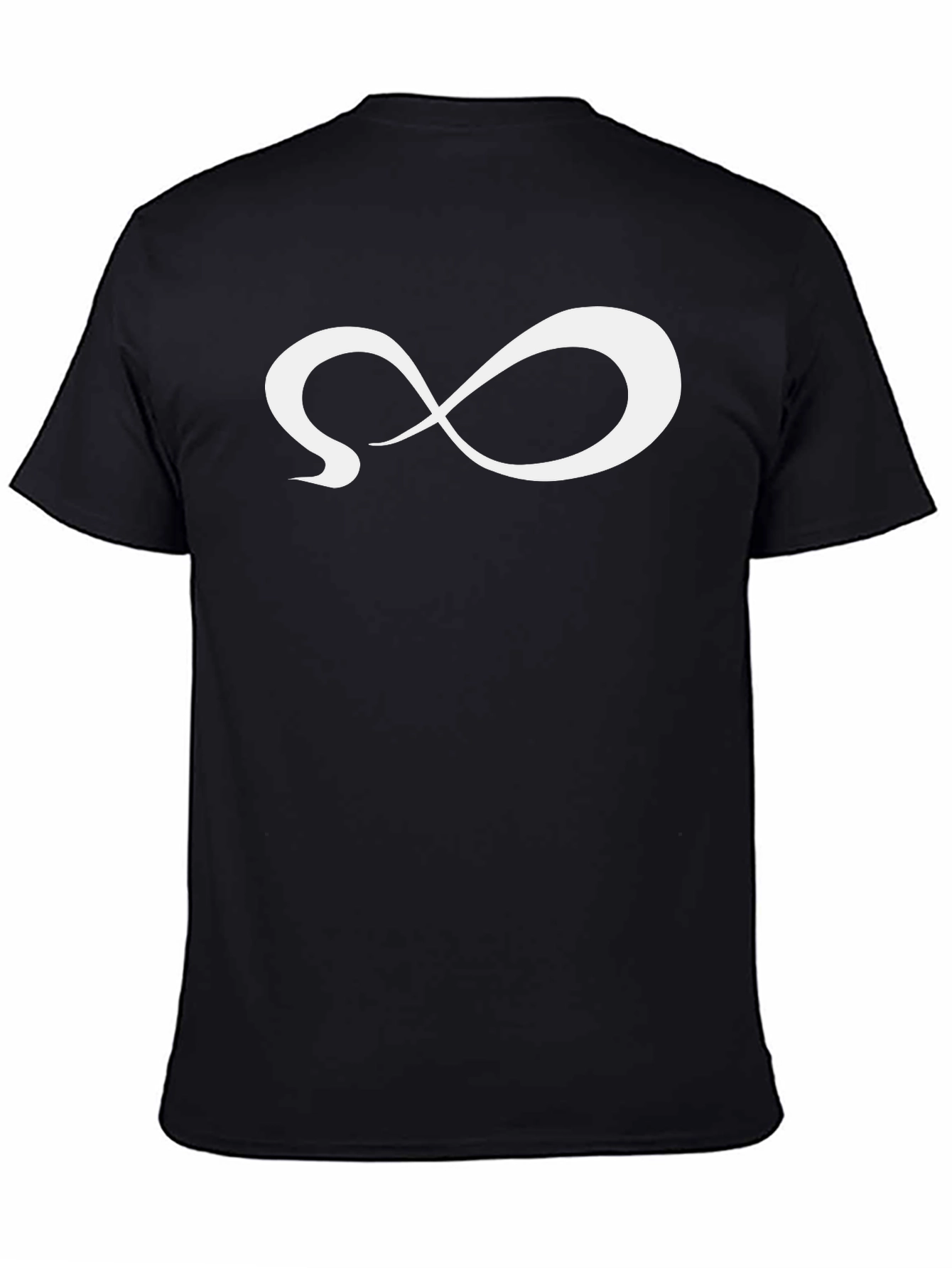 Black Infinity Symbol Graphic Tee - Modern Minimalist Design view 4