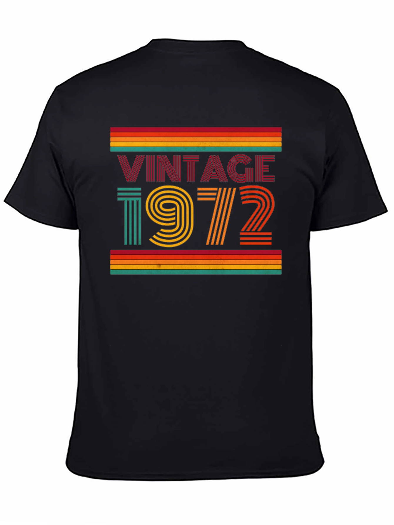 Black Vintage 1972 Graphic Tee - Retro Style view 4