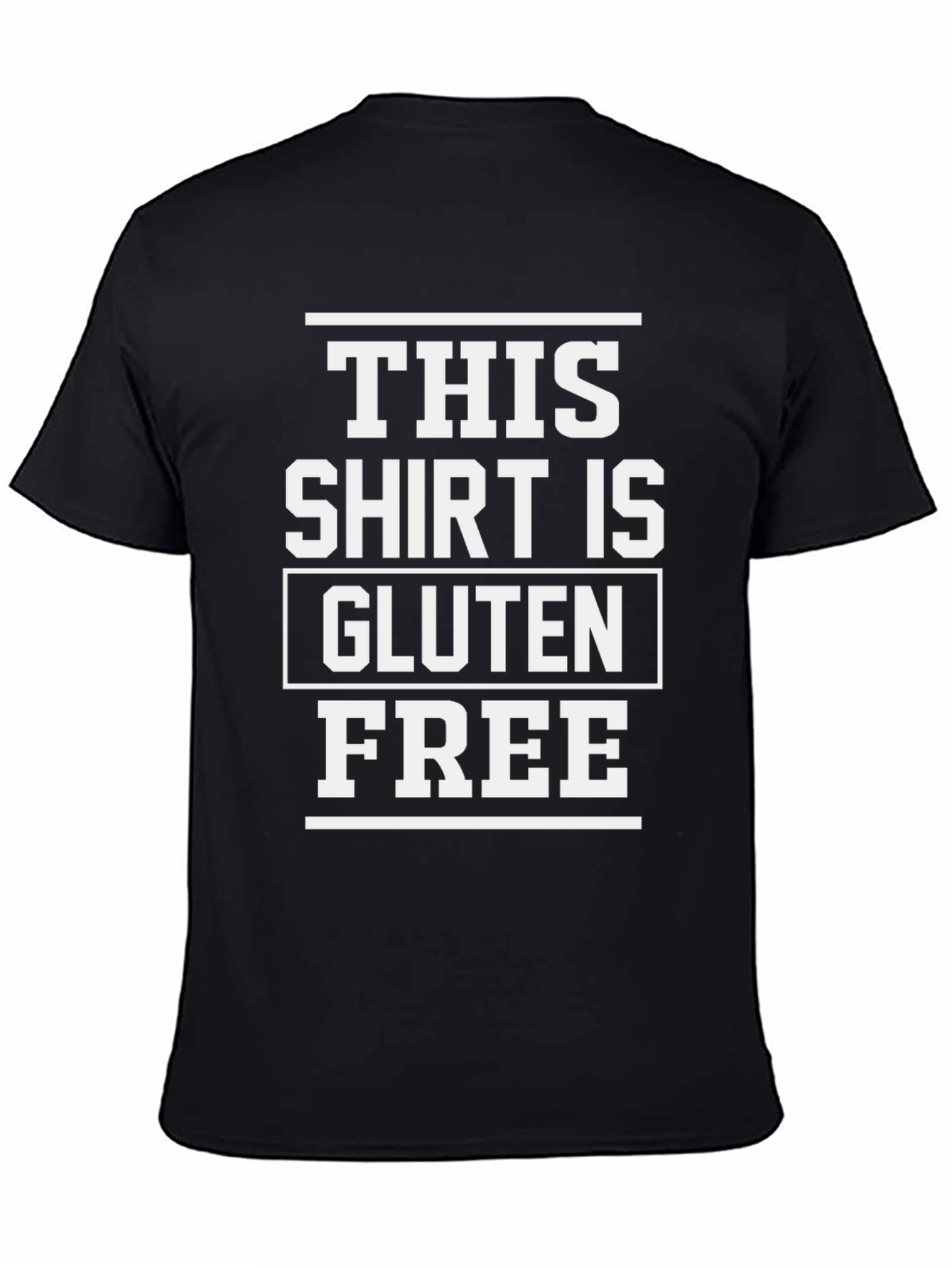 Black Gluten Free Shirt - Funny Dietary Tee view 4