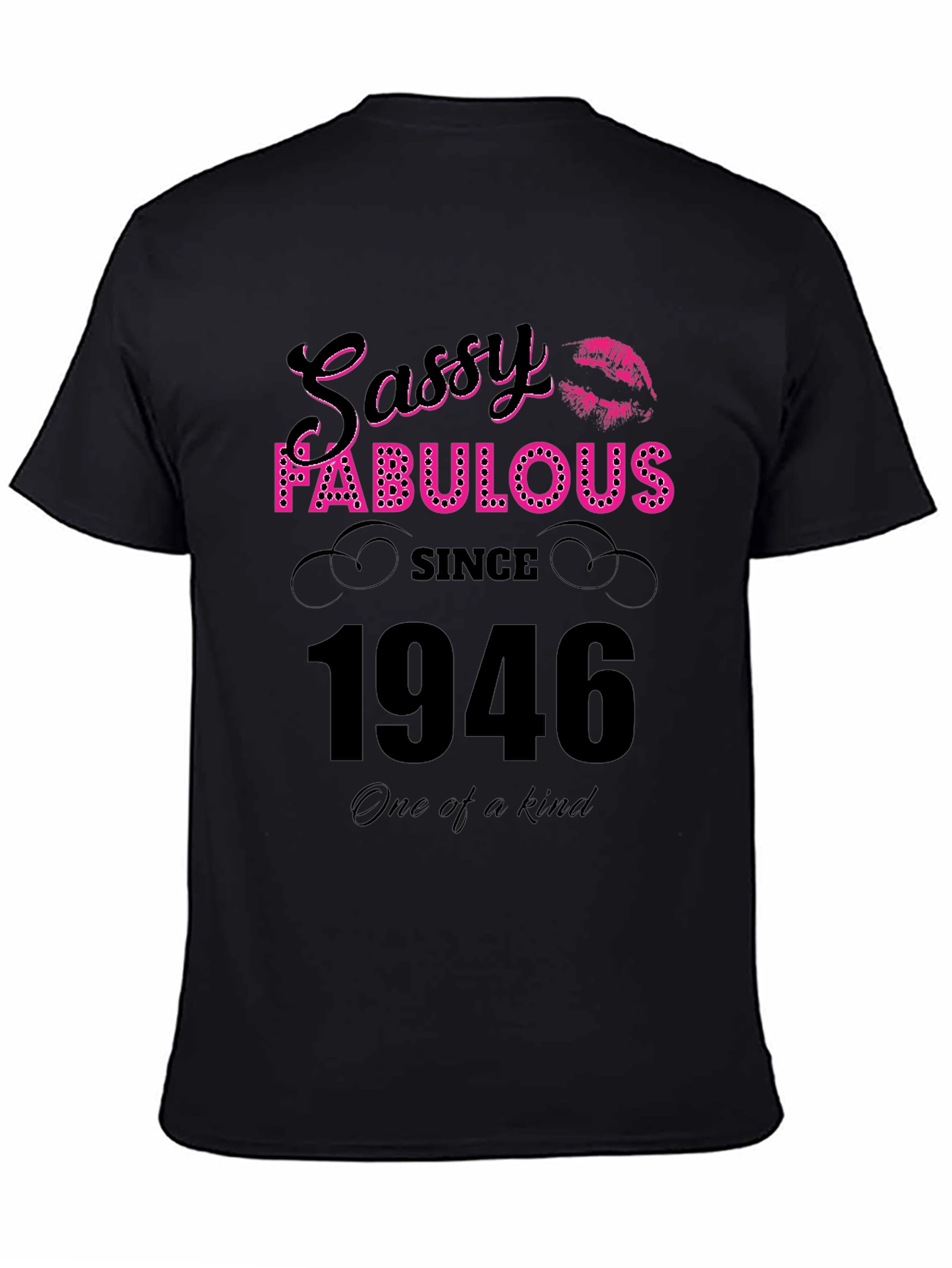 Black Sassy Fabulous Since 1946 Birthday T-Shirt view 4