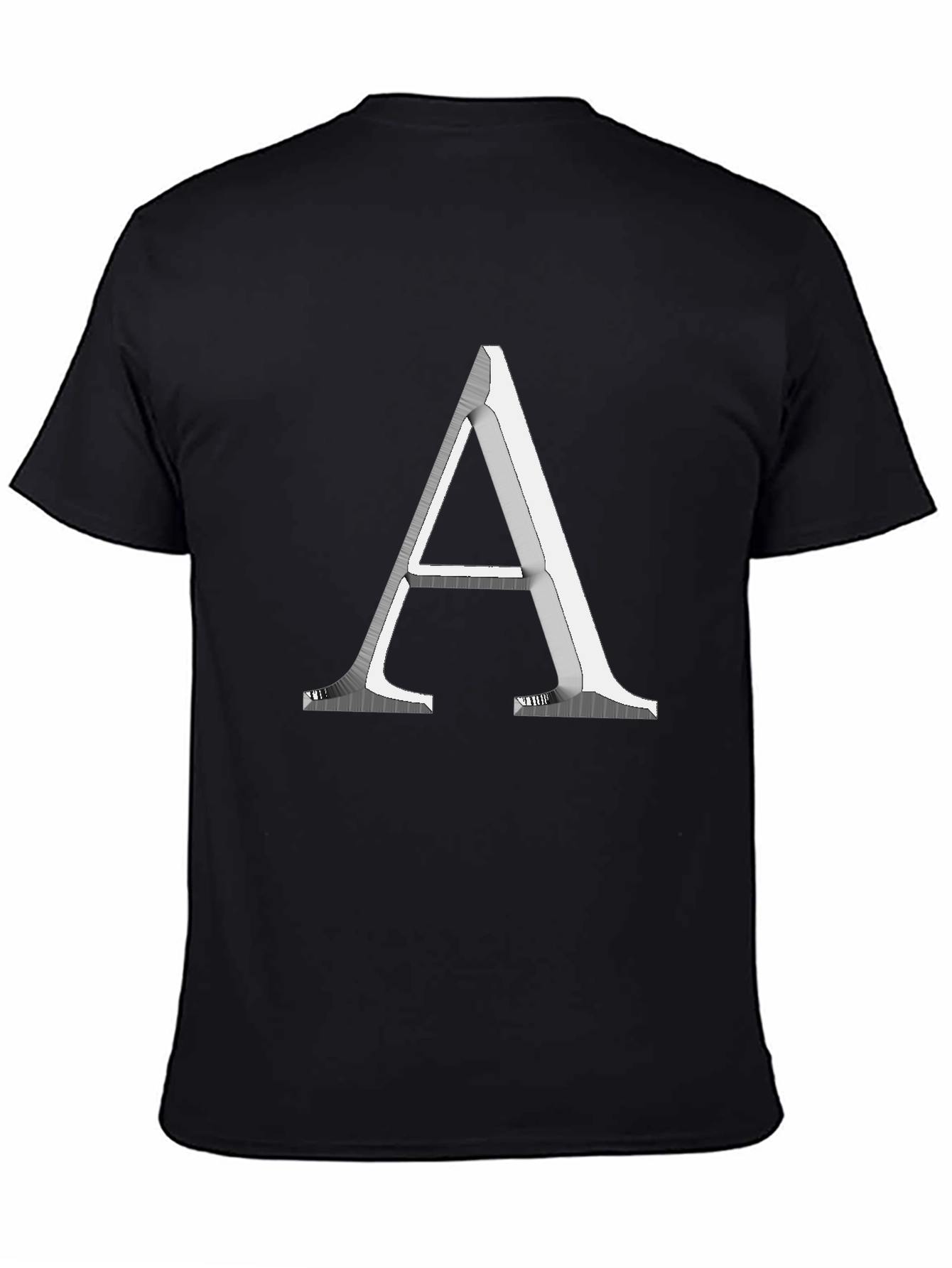 Black Letter A Graphic Tee - Modern Minimalist Design view 4