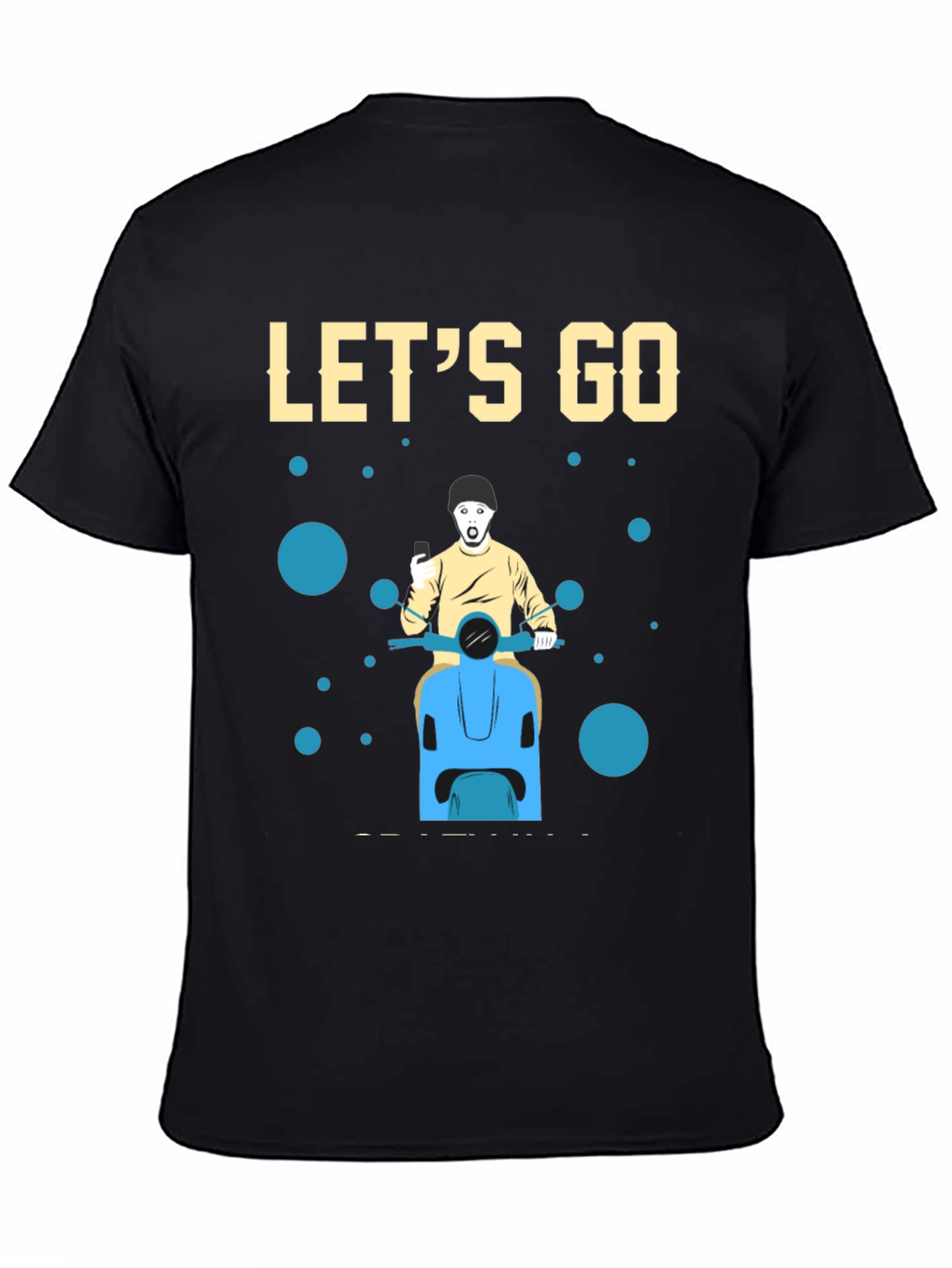 Black Let's Go Black Graphic T-Shirt view 4