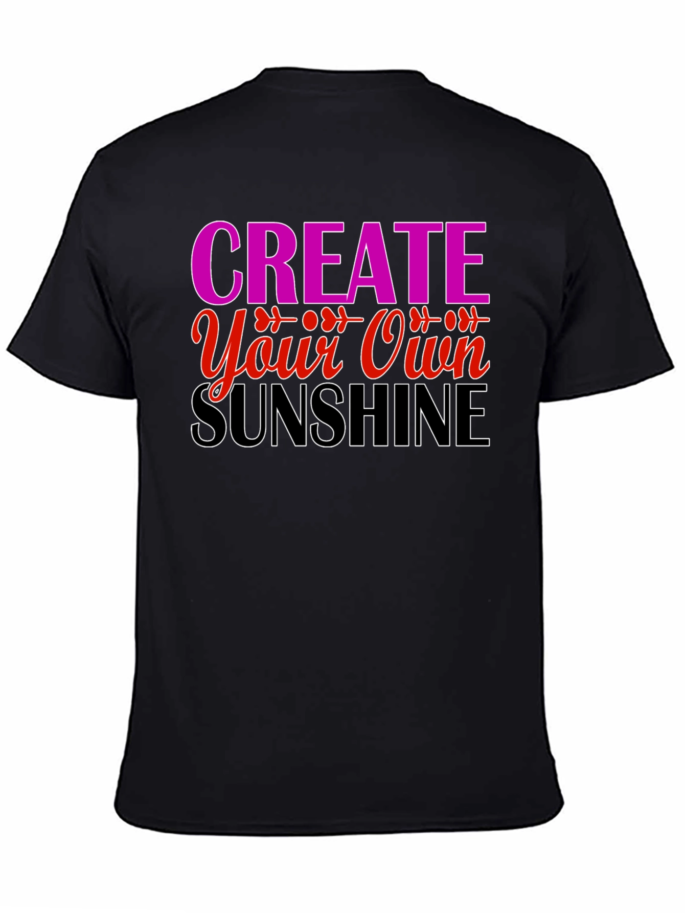 Black Create Your Own Sunshine Graphic Tee view 4