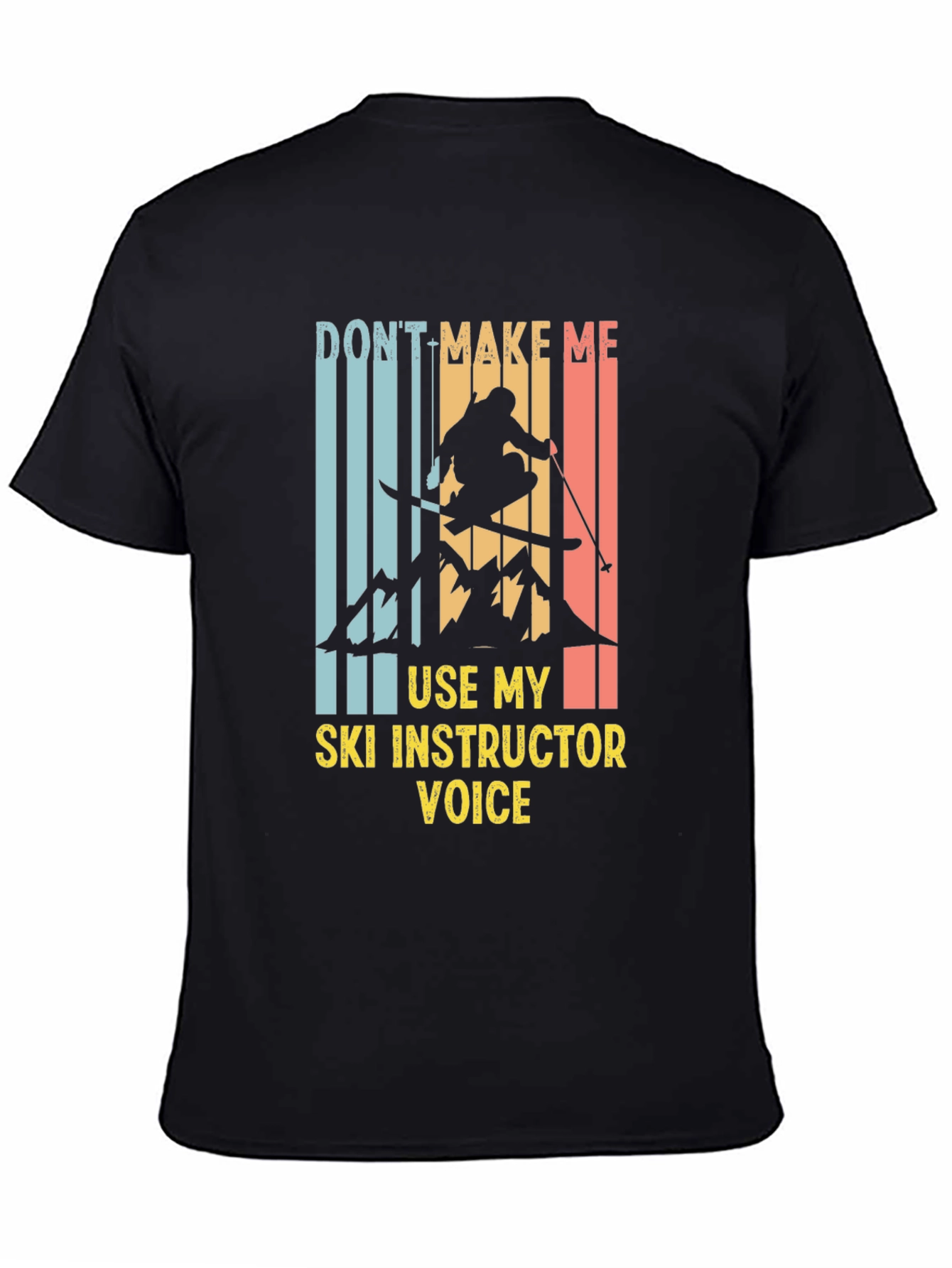 Black Ski Instructor Voice T-Shirt view 4