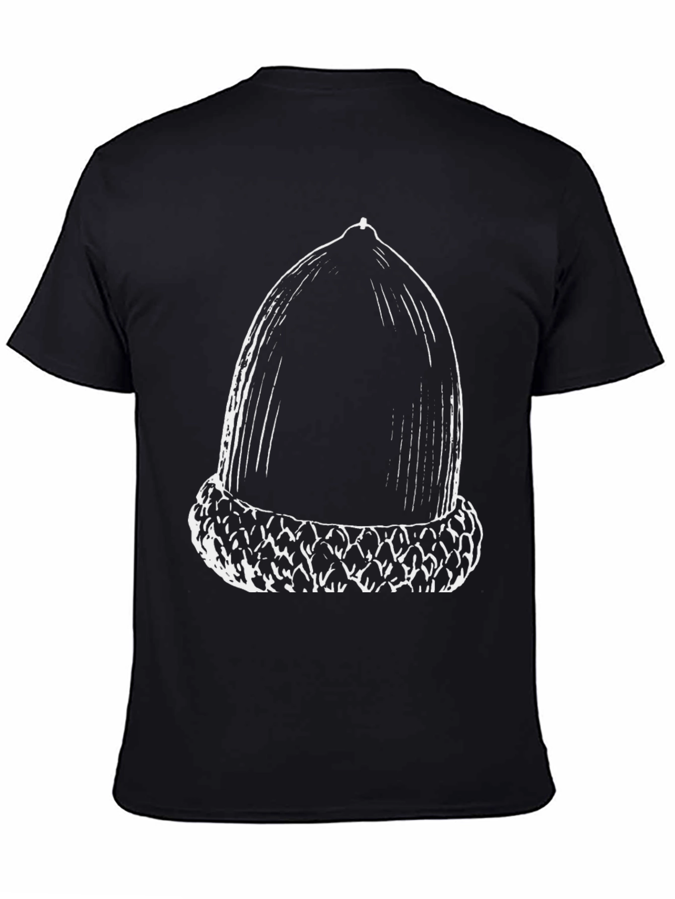 Black Acorn Graphic Tee - Nature Inspired Design view 4