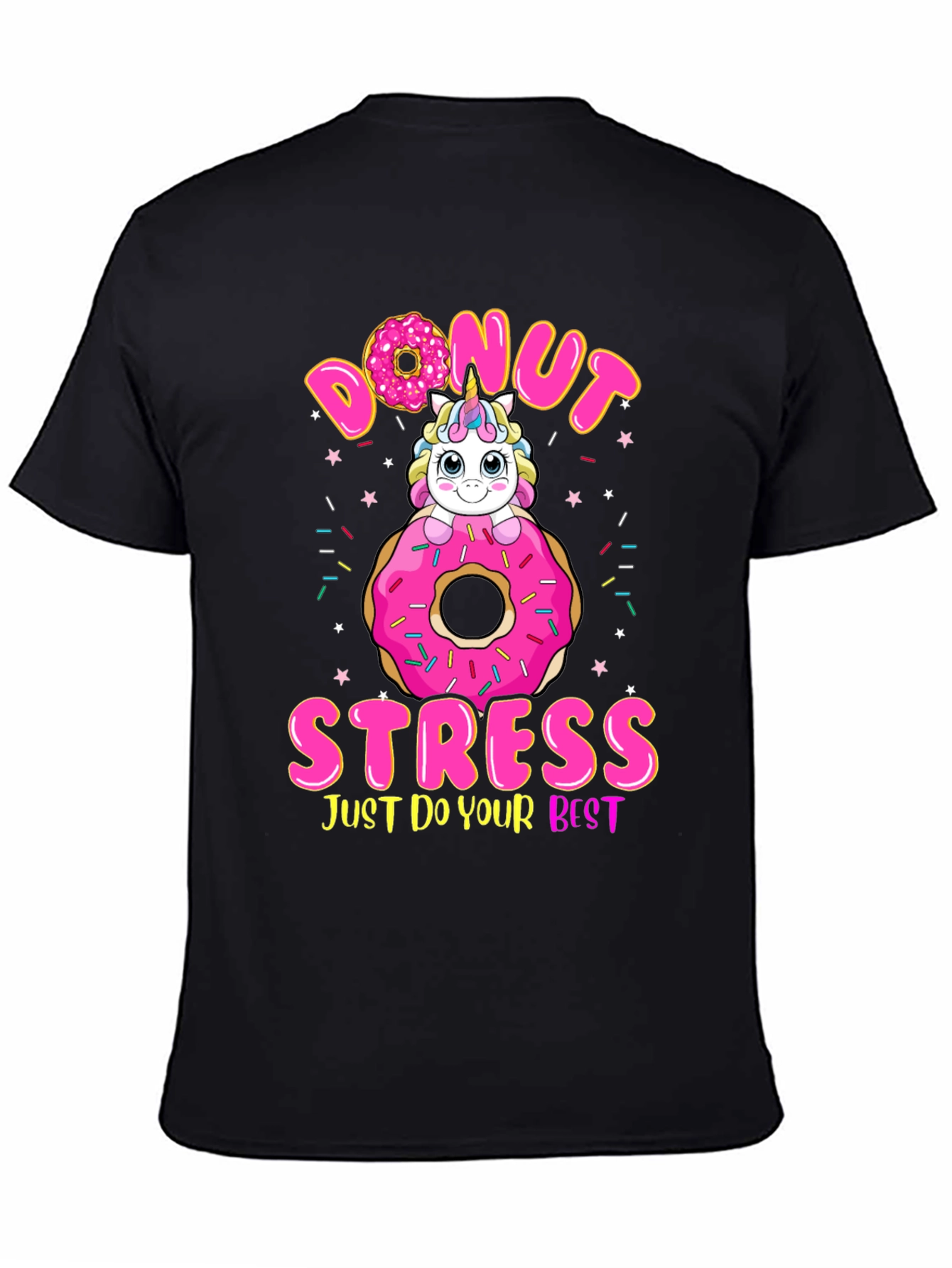 Black Donut Stress T-Shirt view 4