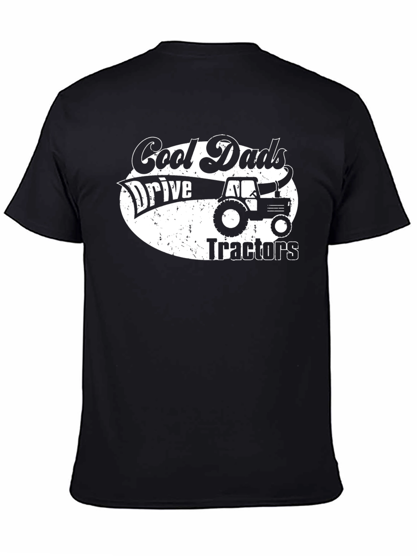 Black Cool Dads Tractor Graphic T-Shirt - Black view 4