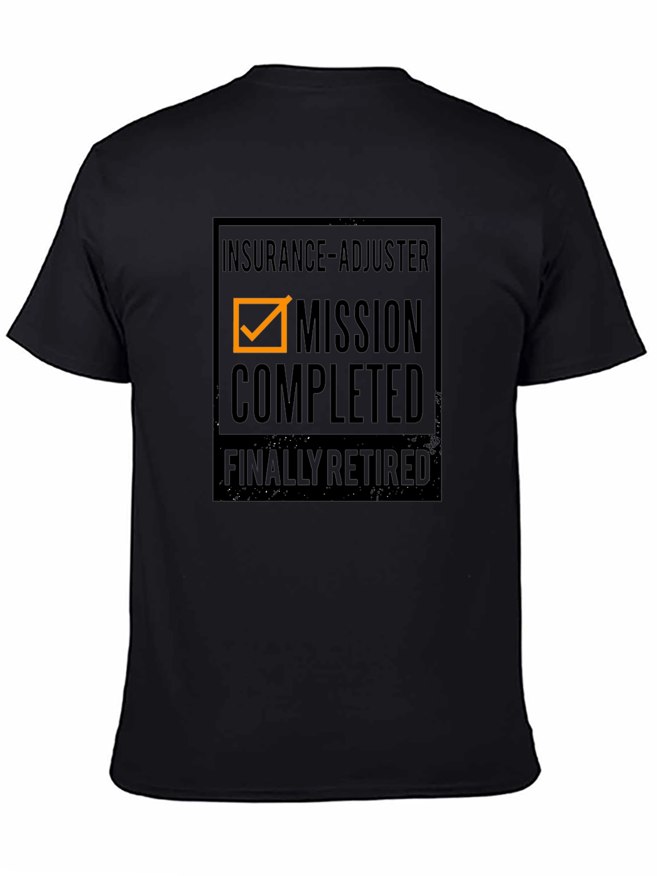 Black Insurance Adjuster Retirement T-Shirt view 4