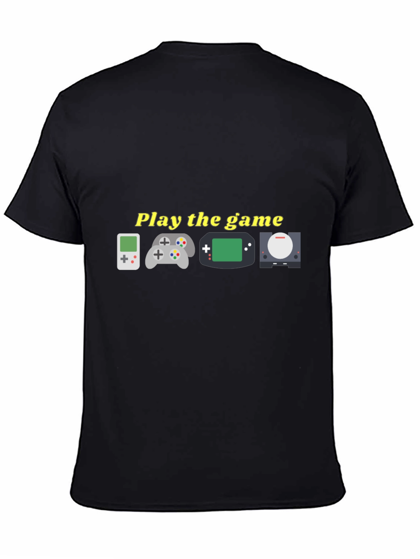Black Retro Gaming T-Shirt - "Play the Game" Tee view 4