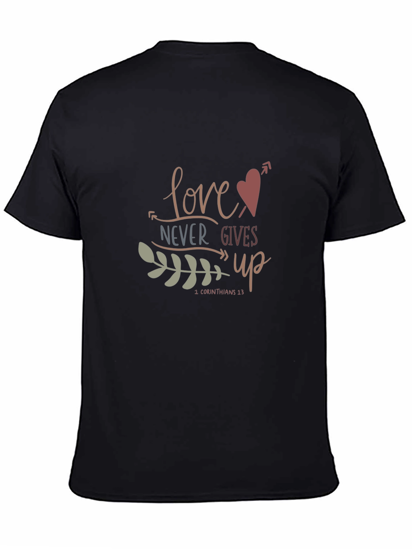 Black Love Never Gives Up T-Shirt - 1 Corinthians 13 view 4