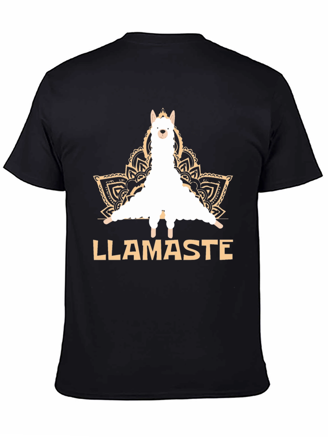 Black Llamaste Men's Graphic T-Shirt view 4