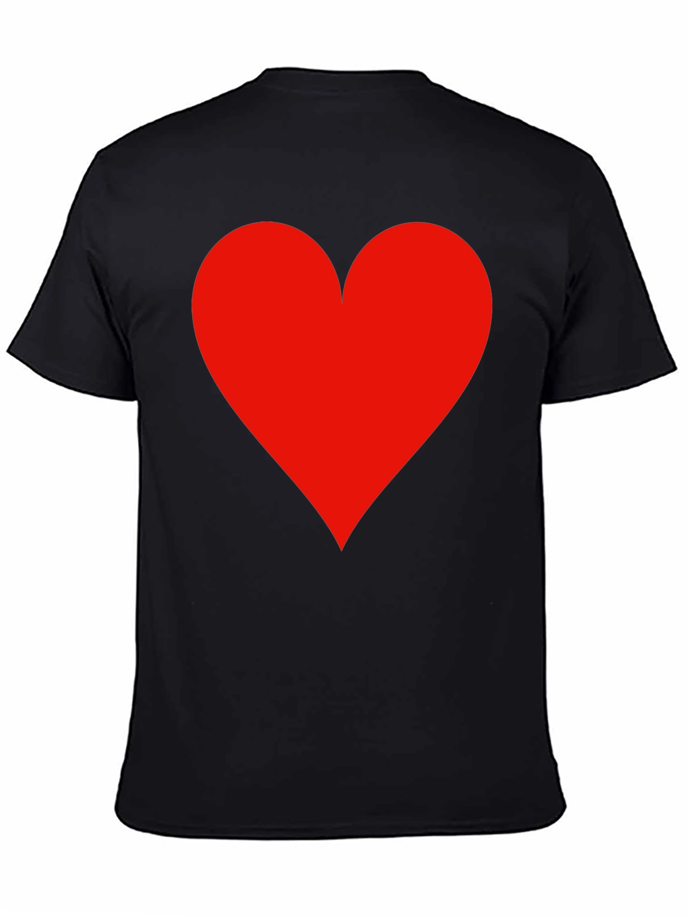 Black Heart Graphic Tee - Black Crew Neck view 4