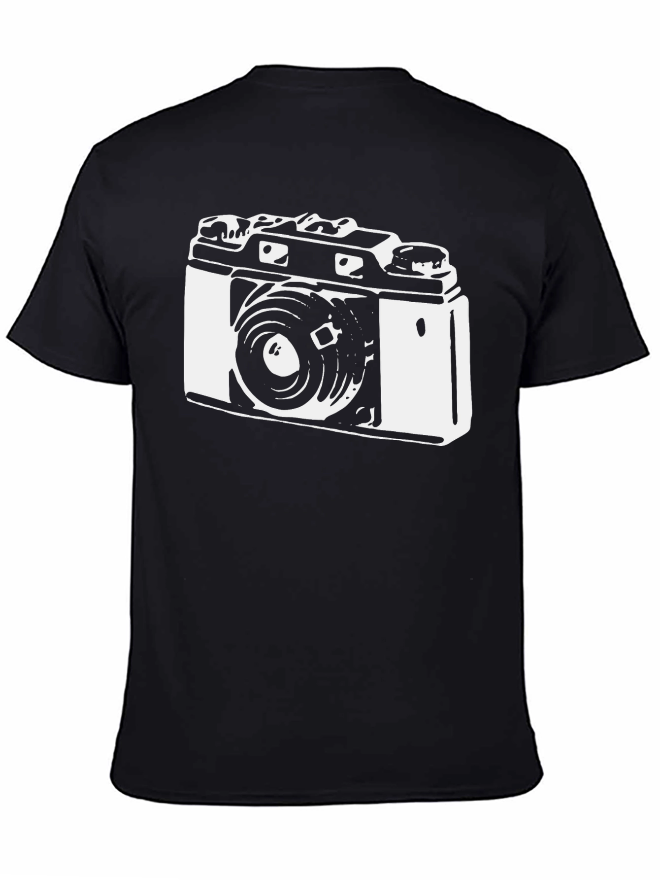 Black Vintage Camera Graphic T-Shirt - Classic Style view 4