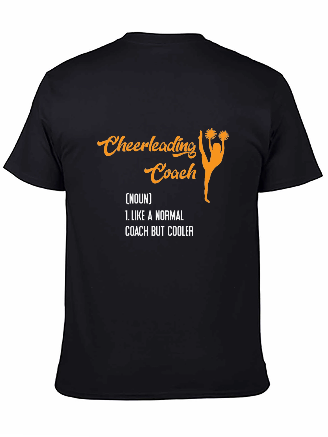Black Cheerleading Coach T-Shirt - Novelty Gift for Cheer Coaches view 4