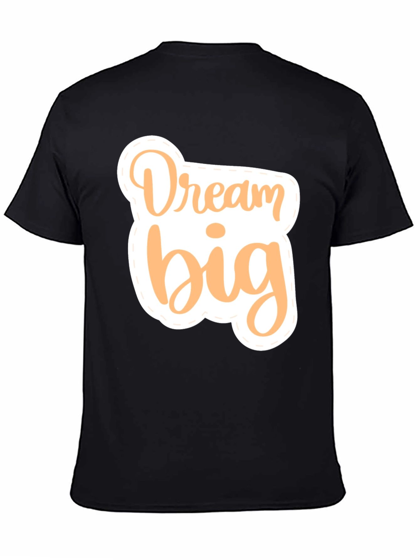 Black Dream Big Graphic Tee - Inspirational Black T-Shirt view 4