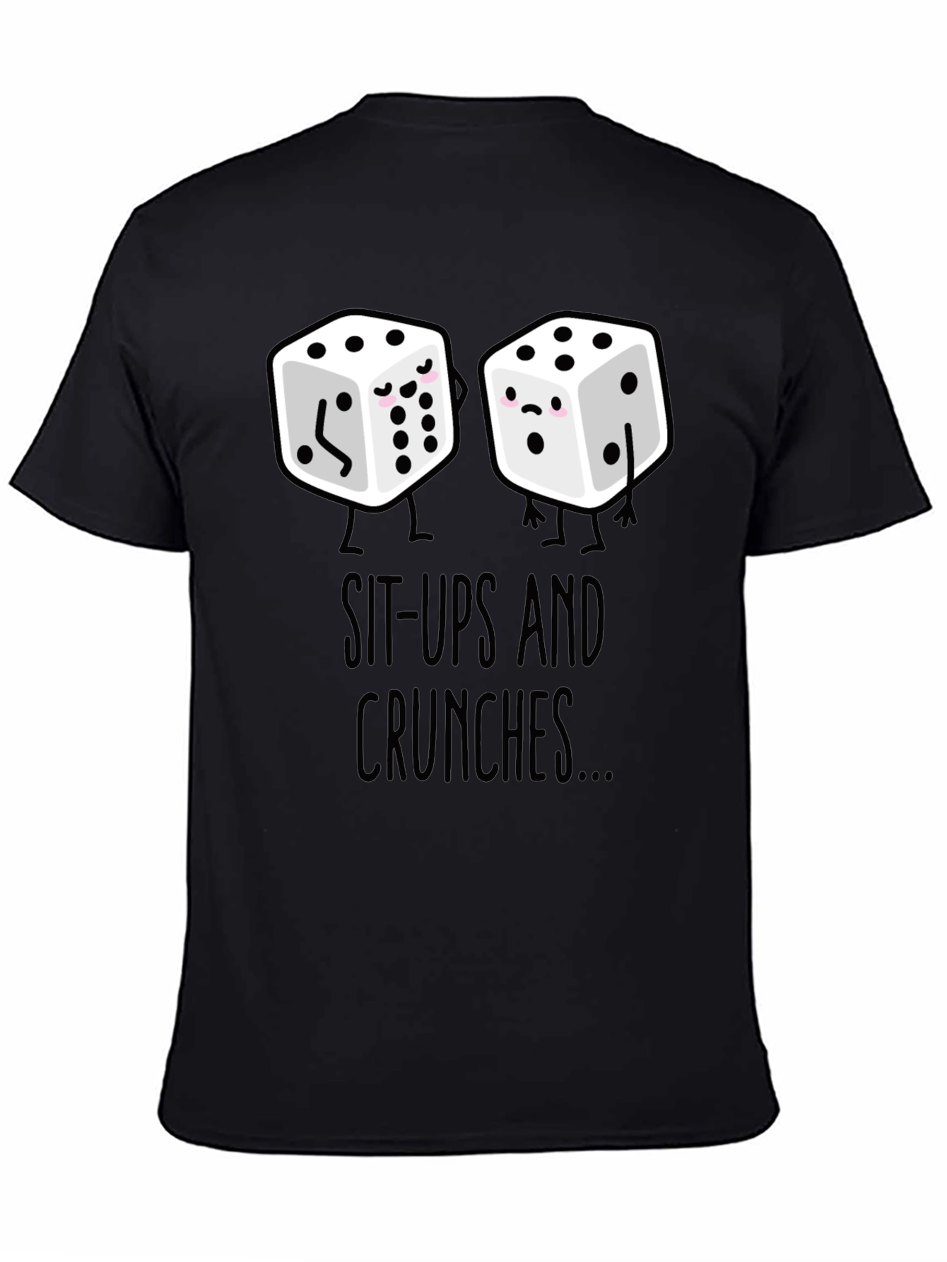 Sit-Ups & Crunches Dice Graphic Tee - Black - 4