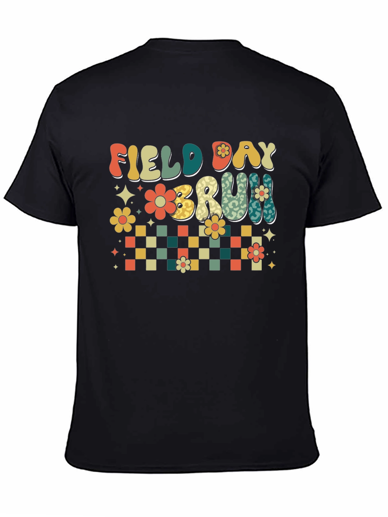 Black Field Day Bruh T-Shirt - Retro Style view 4