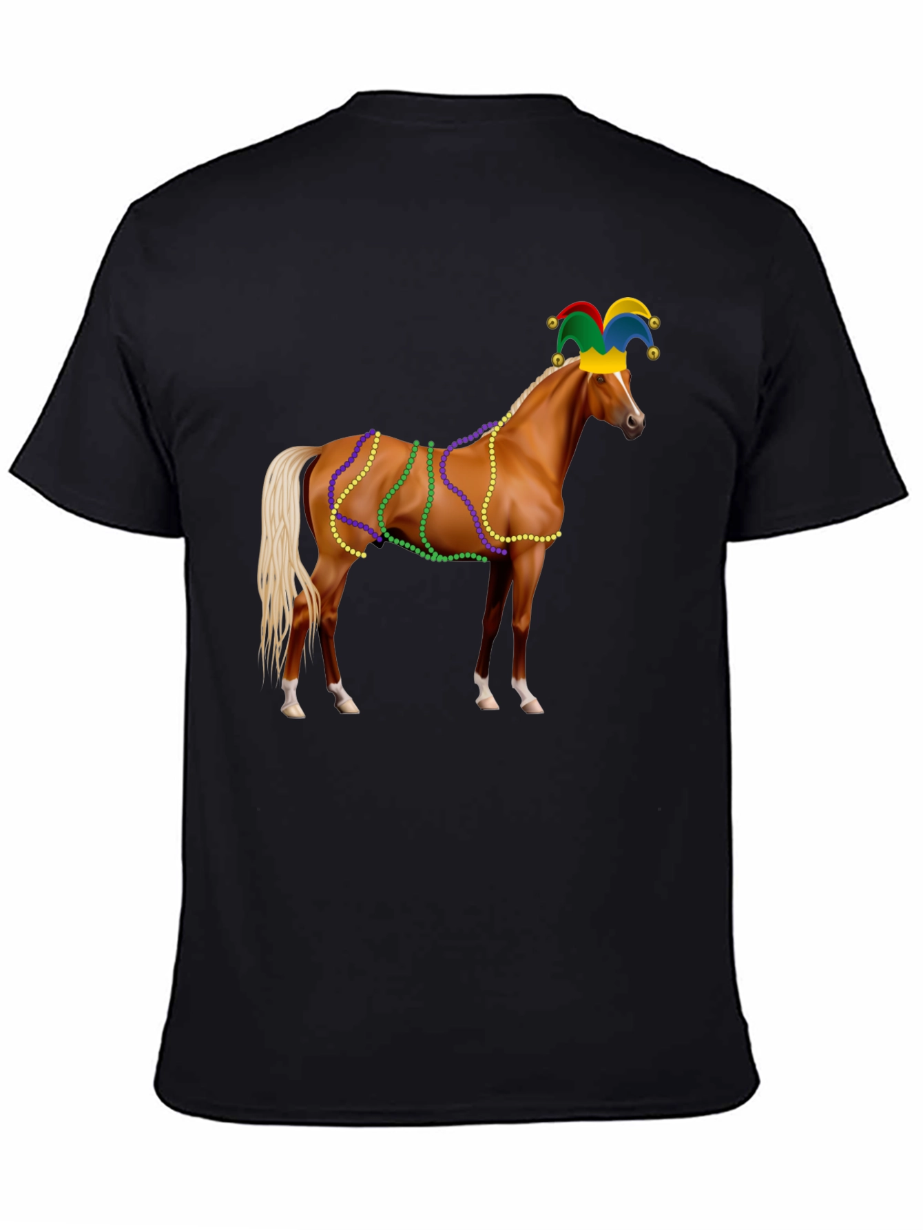 Mardi Gras Horse Graphic T-Shirt - 4