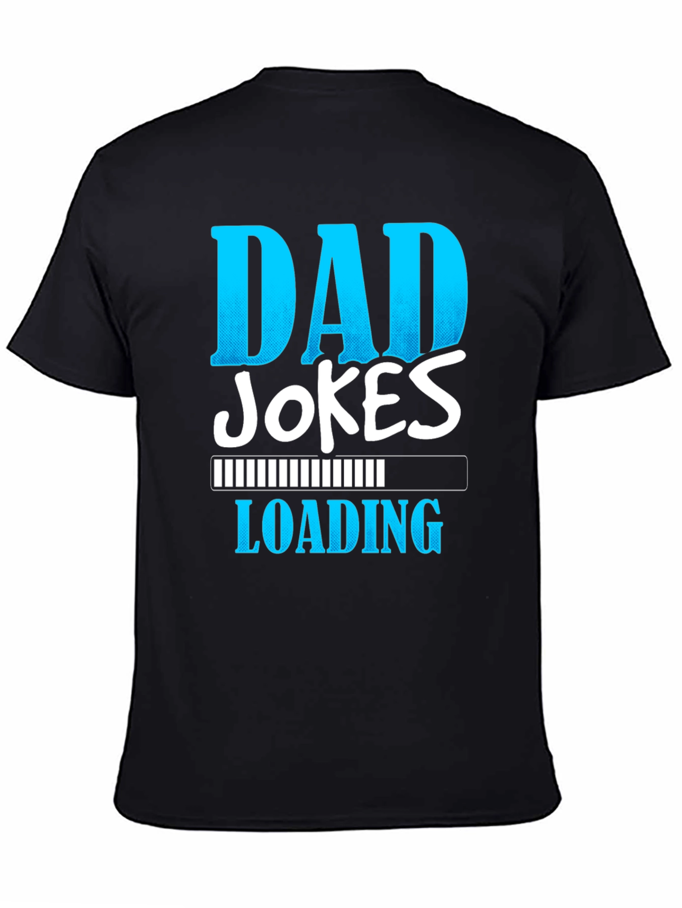 Black Dad Jokes Loading T-Shirt - Funny Father's Day Gift view 4